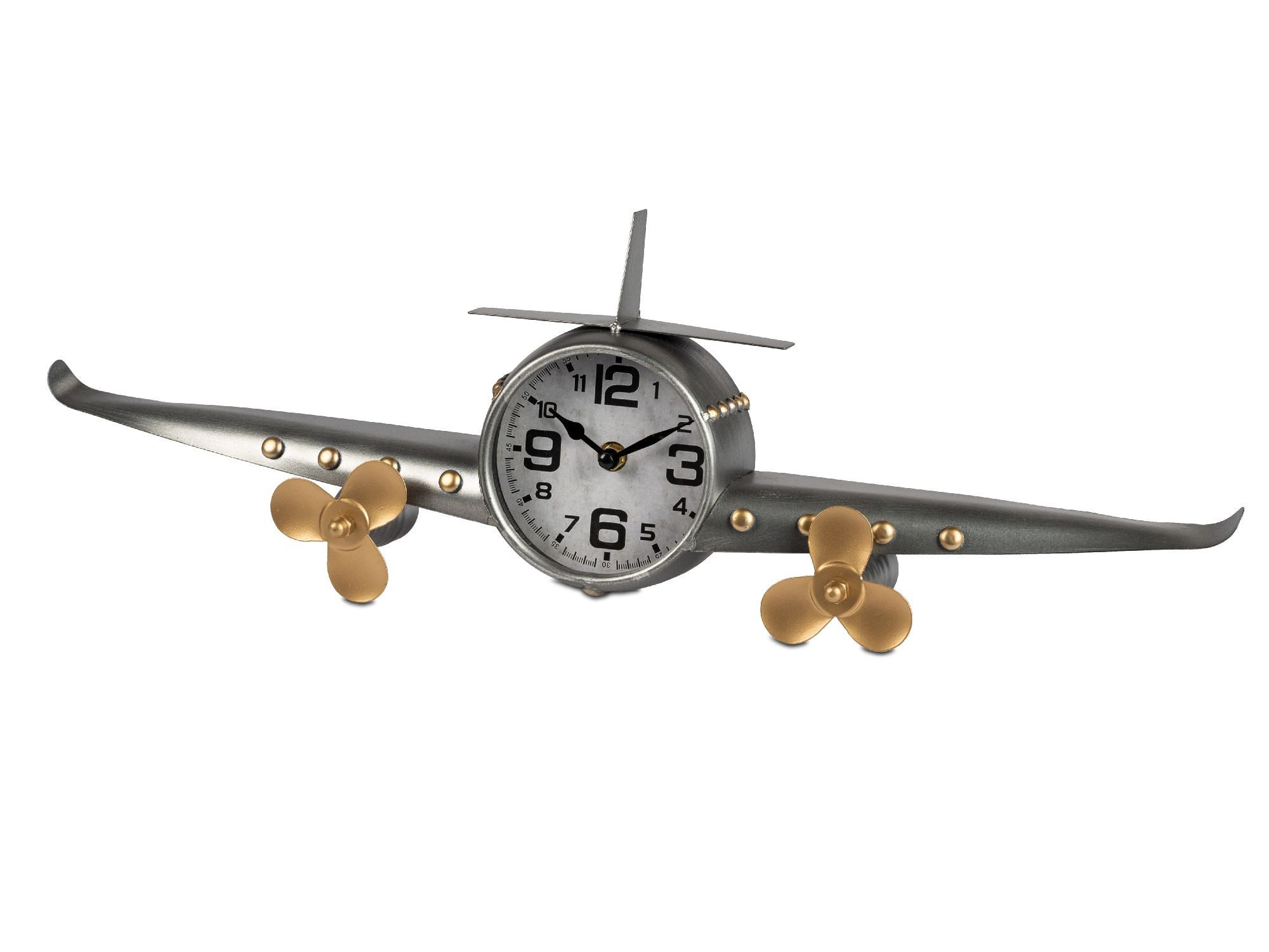 formano Wanduhr Fahrzeuge (Höhe: 18cm, Farbe: Silber, Motiv: Flugzeug)