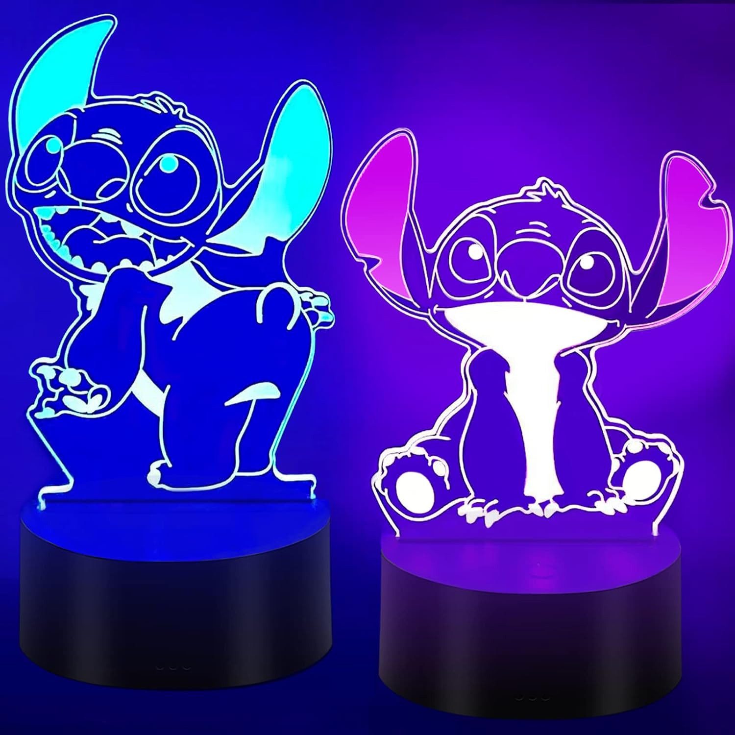 LED Nachtlicht 3D LED Nachtlicht für Kinder mit 16 Farben und Fernbedienung