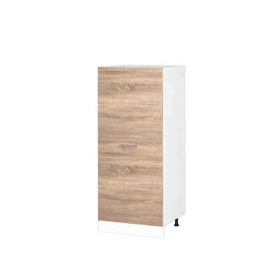 Vicco Backofenumbauschrank Küchenhochschrank R-Line 60 cm Weiß Sonoma große Tür