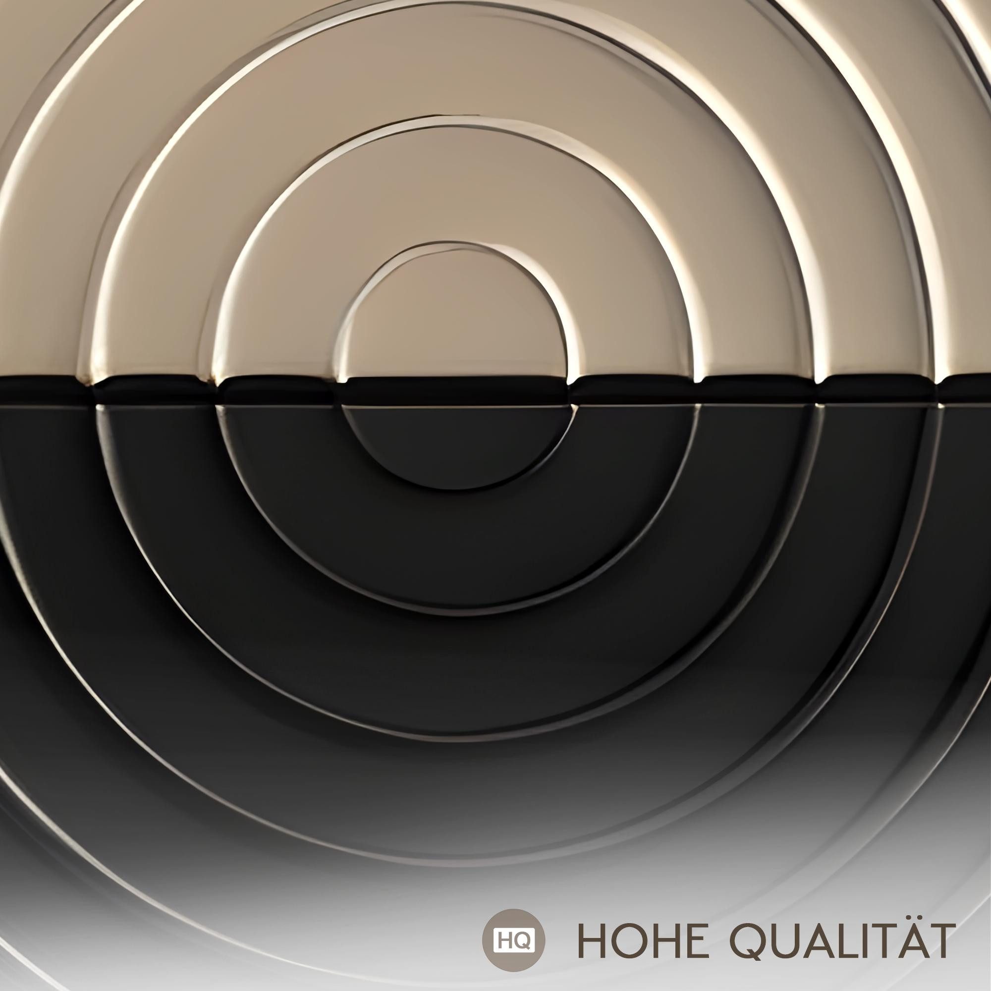 Novart Wandbild Schwarz Gold Abstrakte Kunst Formen Wohnzimmer