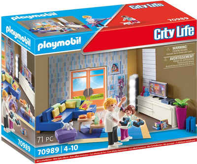 Playmobil® Konstruktions-Spielset Wohnzimmer (70989), City Life, (71 St), Made in Germany