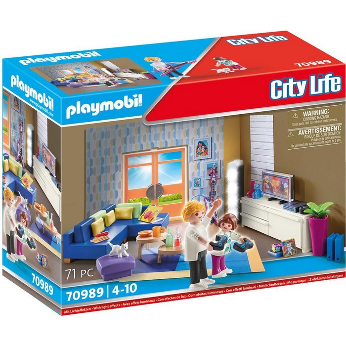 Playmobil® Konstruktions-Spielset Wohnzimmer (70989) City Life (71 St) Made in Germany