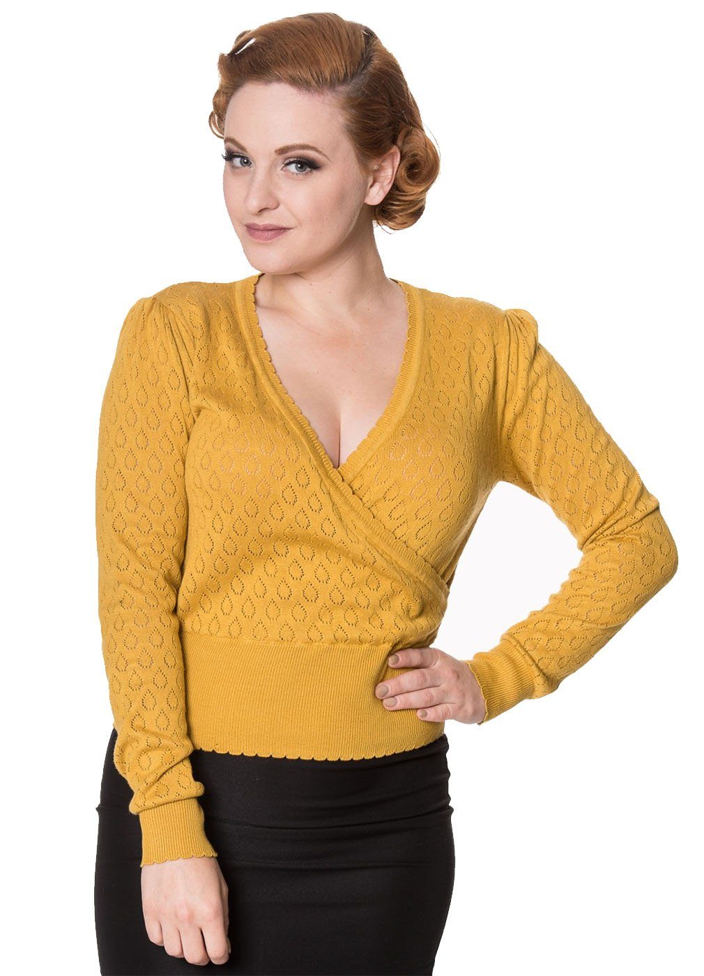 Banned Strickpullover Basic Instinct Gelb Vintage günstig online kaufen