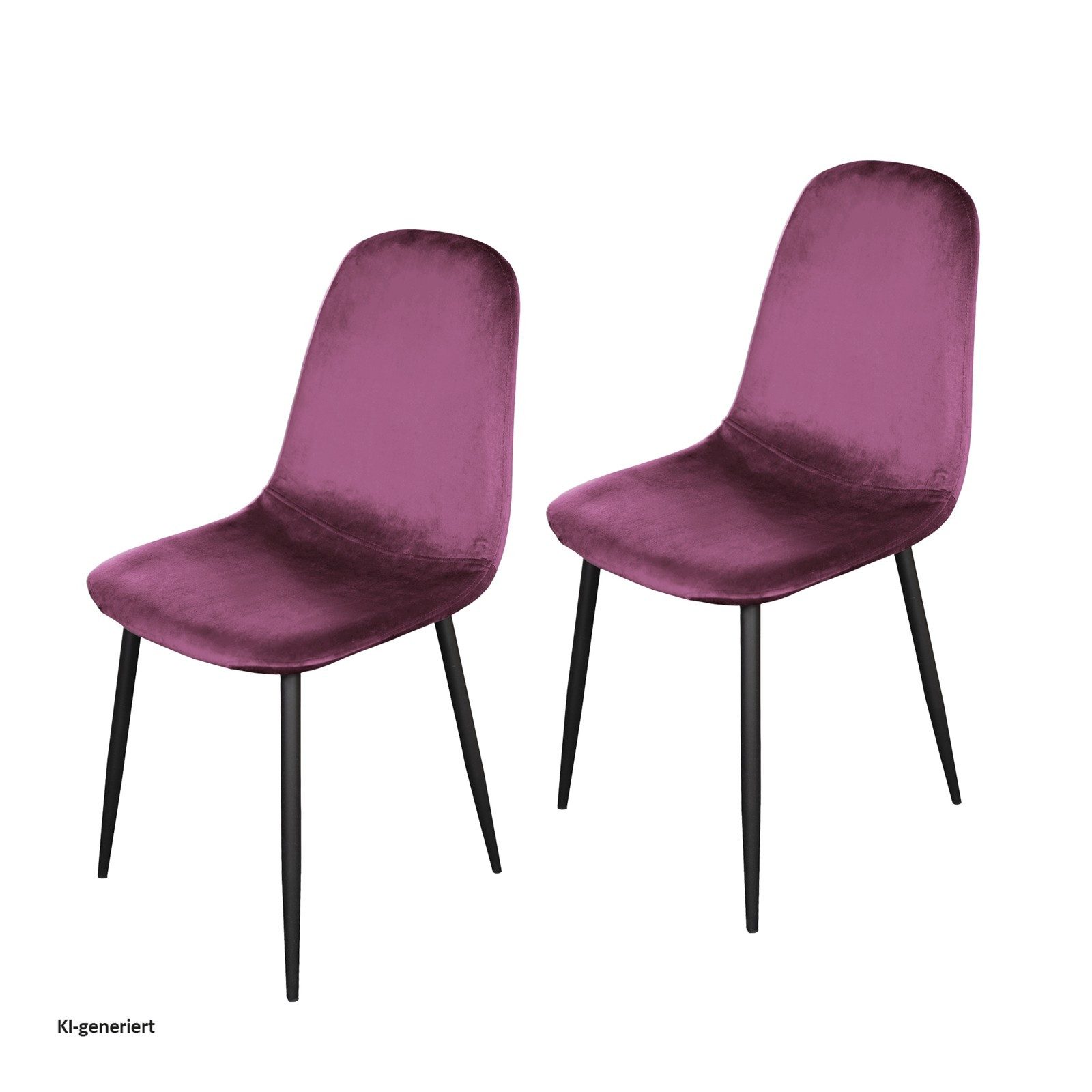 HTI-Living Esszimmerstuhl Esszimmerstuhl Samt 2er Set Savannah Pink (Set, 2 St), Küchenstuhl