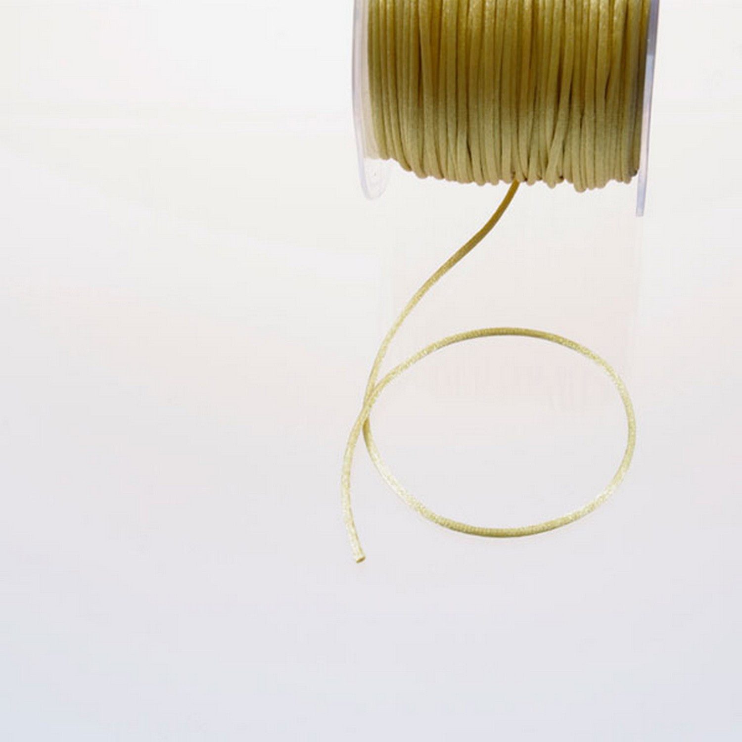 Deko AS Dekoband Seidenkordel gold - 2 mm Breite auf 100 m Rolle - 29031 010-R 002