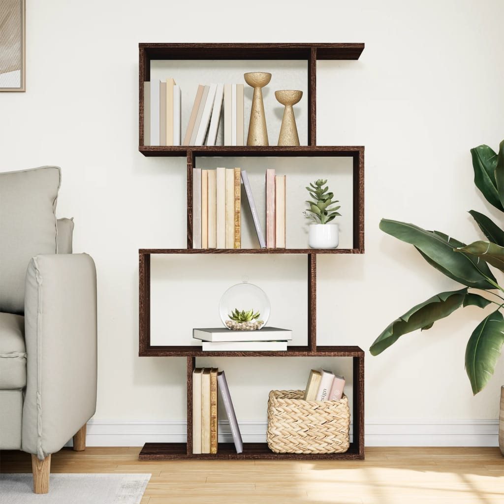 vidaXL Bücherregal Raumteiler-Bücherregal 4 Böden Braun günstig online kaufen