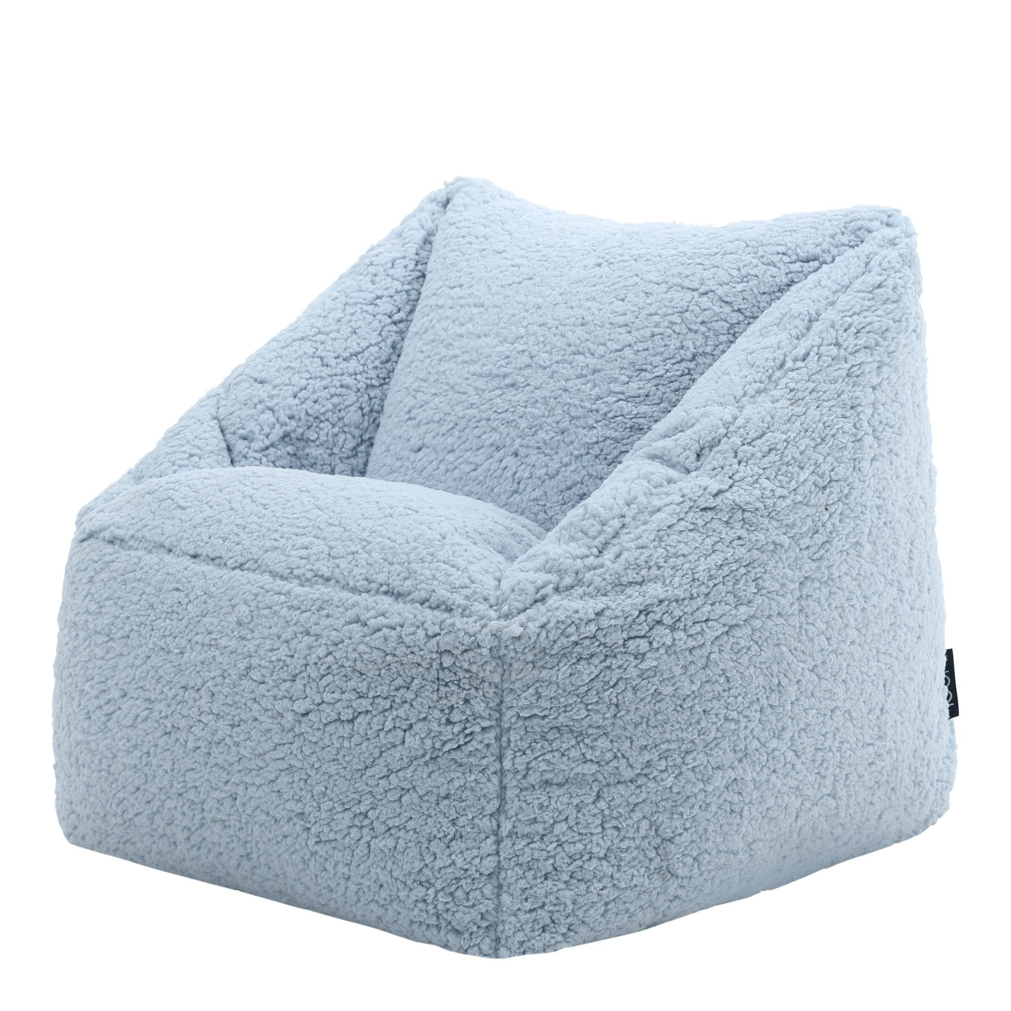 icon Sitzsack Sitzsack Flauschig für Kinder „Teddybär“ hellblau