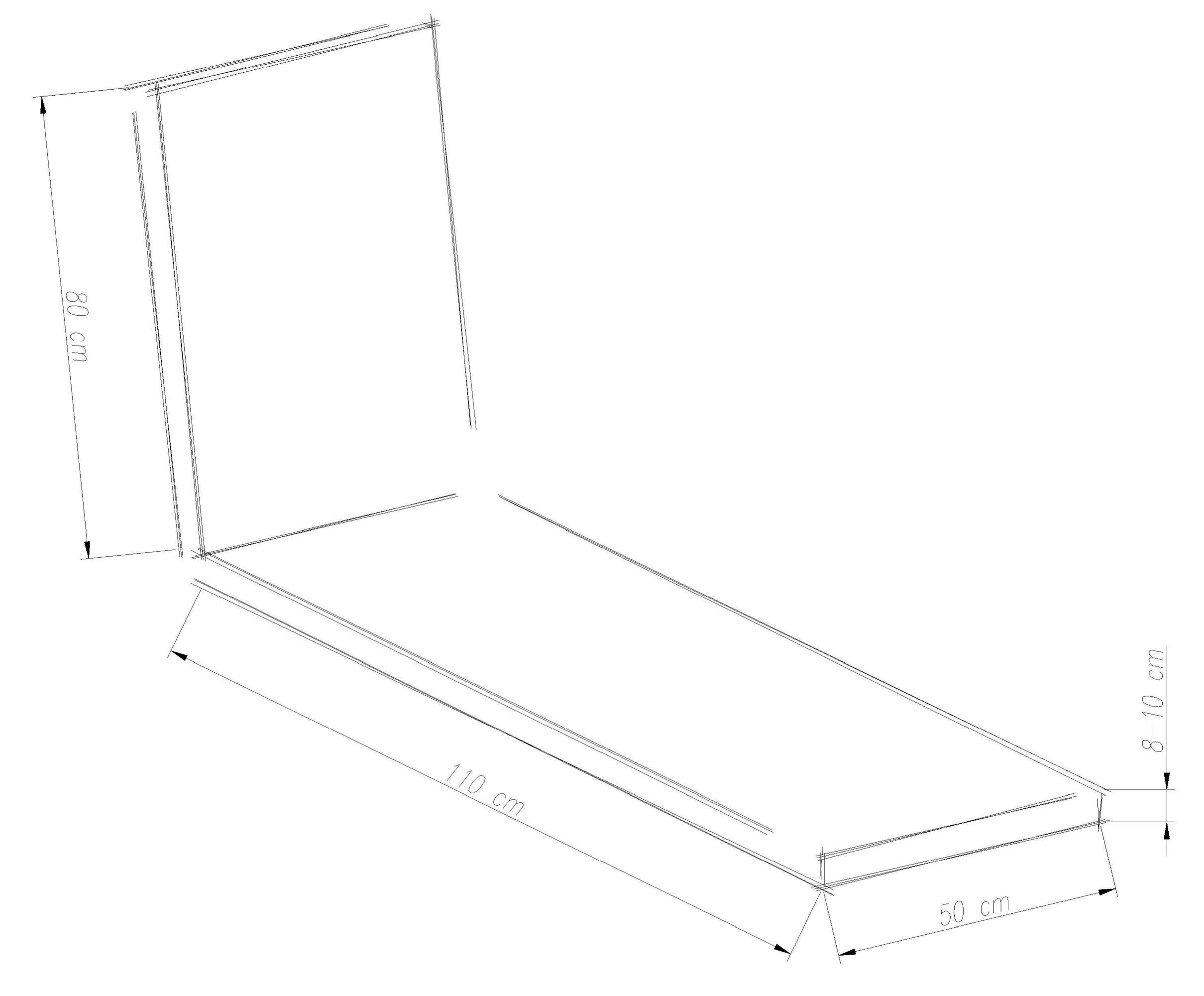 Home Feeling Liegenauflage Deckchair Sitzkissen für Liege, 195x49 cm
