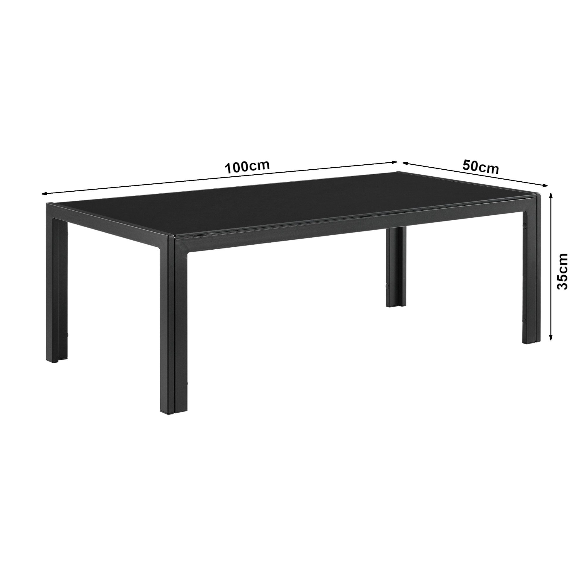 casa.pro Gartenlounge-Set, (1-tlg), »Lerum« Gartentisch Glastisch günstig online kaufen