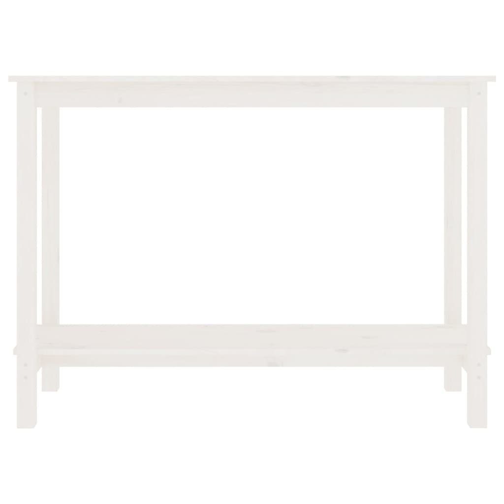 cm Kiefer Beistelltisch Massivholz 110x40x80 Weiß furnicato (1-St) Konsolentisch