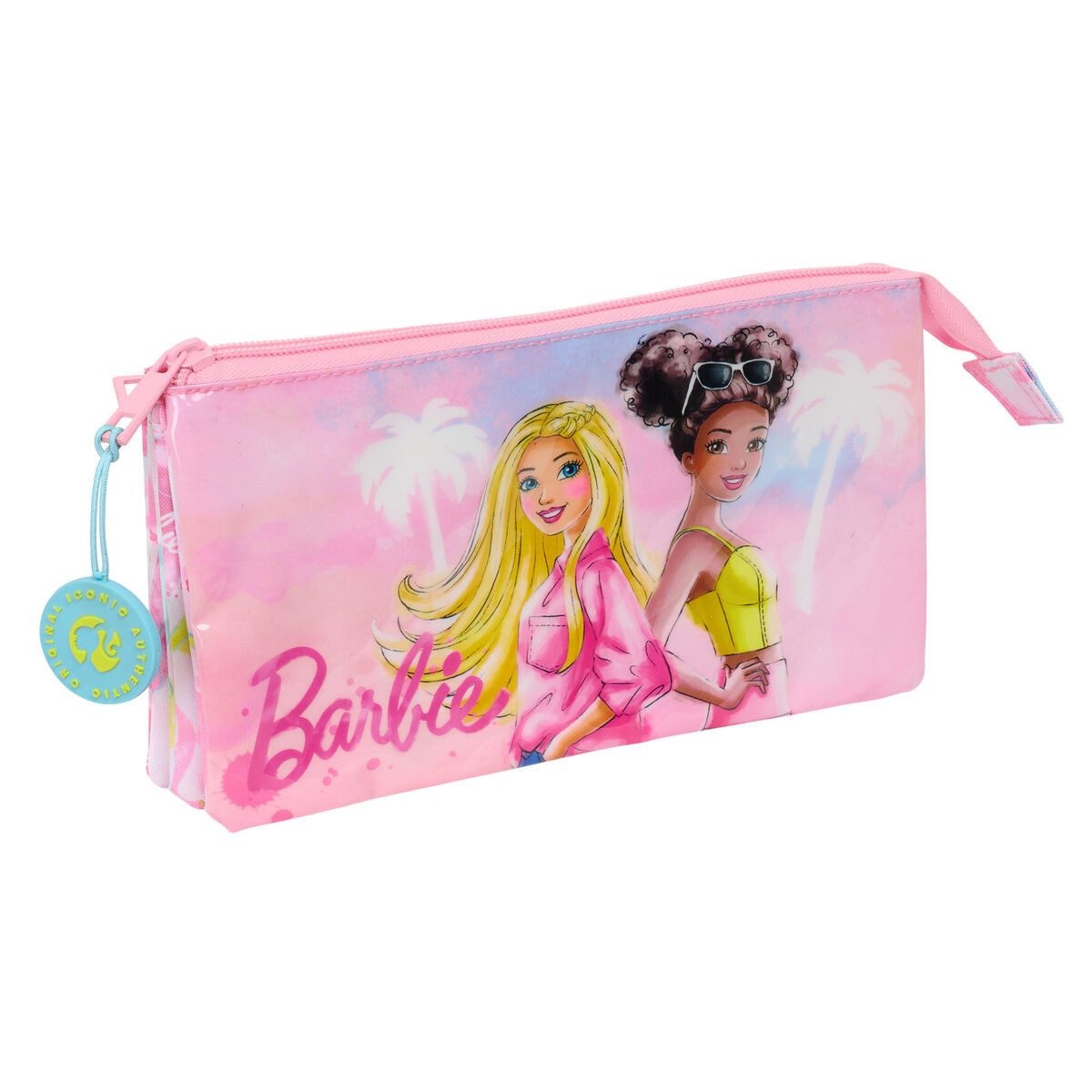 Barbie Federtasche Dreifaches Mehrzweck-Etui Barbie Painterly Rosa Himmelsblau 22 x 12 x