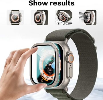 MSM 2X Schutzglas für Apple Watch Ultra 2 / Ultra 49mm Panzerfolie Titan, Displayschutzglas