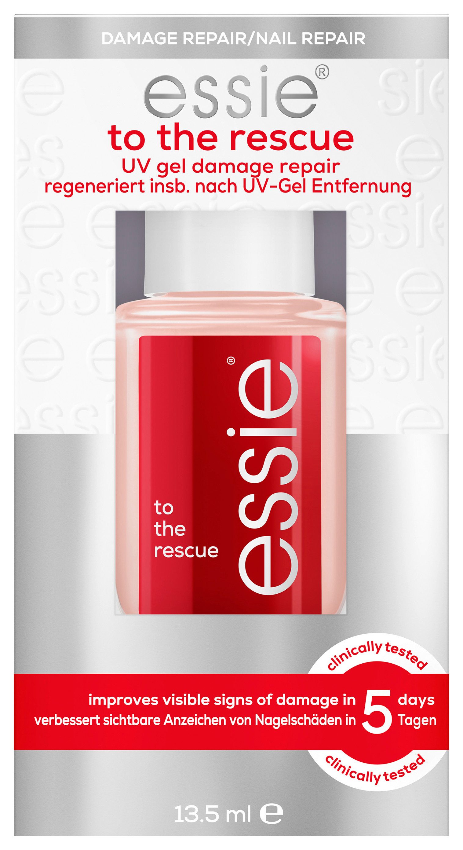 essie Nagelhärter TO BE RESCUE NAIL REPAIR, mit dreifachem Proteinkomplex für starke Nägel.