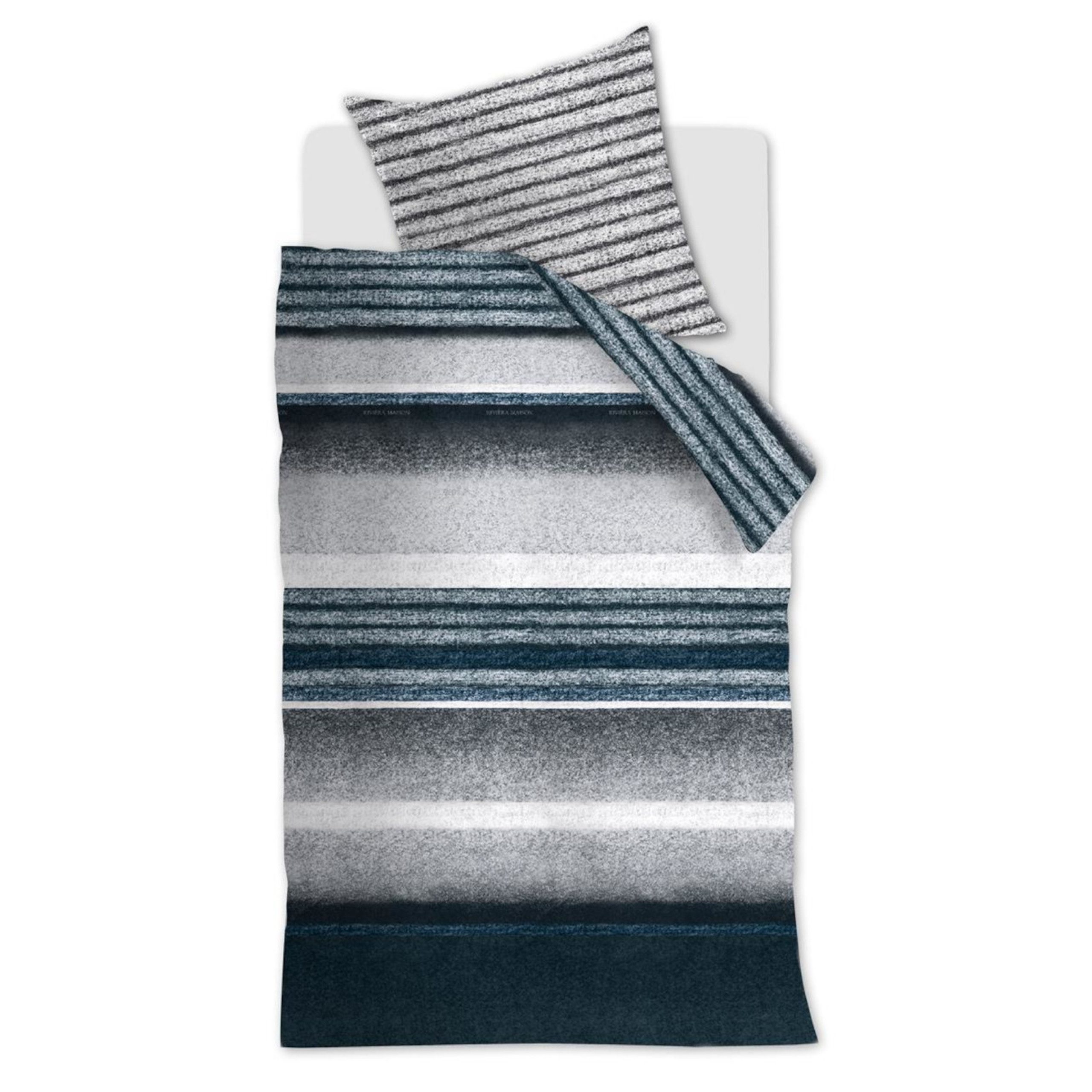 Rivièra Maison Bettwäsche Riviéra Maison Bettwäsche Mohair, Größe 135x200/80x80 cm, blue