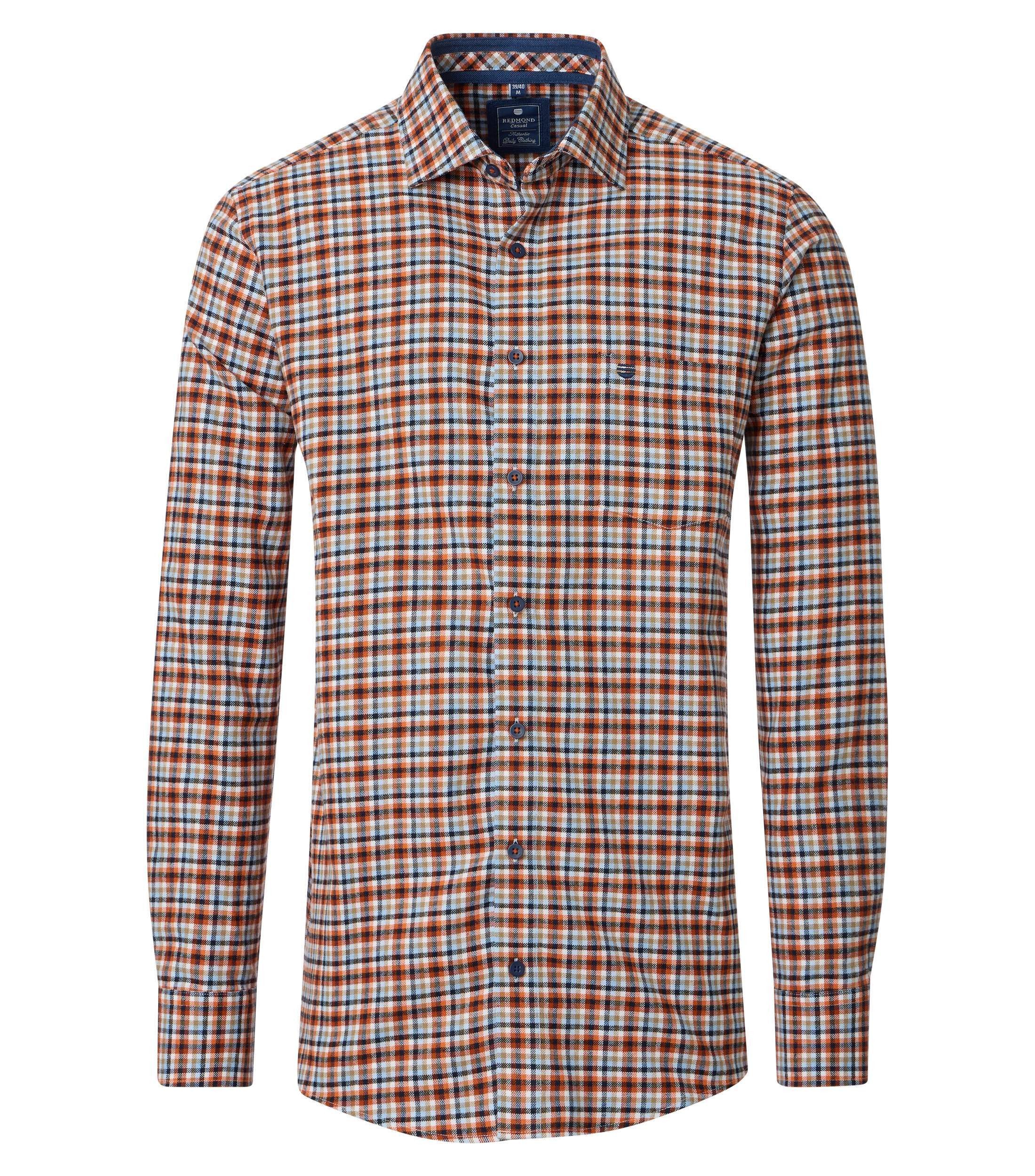 Redmond Langarmhemd kariert Comfort Fit