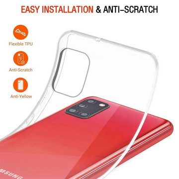 CoolGadget Handyhülle Transparent Ultra Slim Case für Samsung Galaxy A31 6,4 Zoll, Silikon Hülle Dünne Schutzhülle für Samsung A31 Hülle