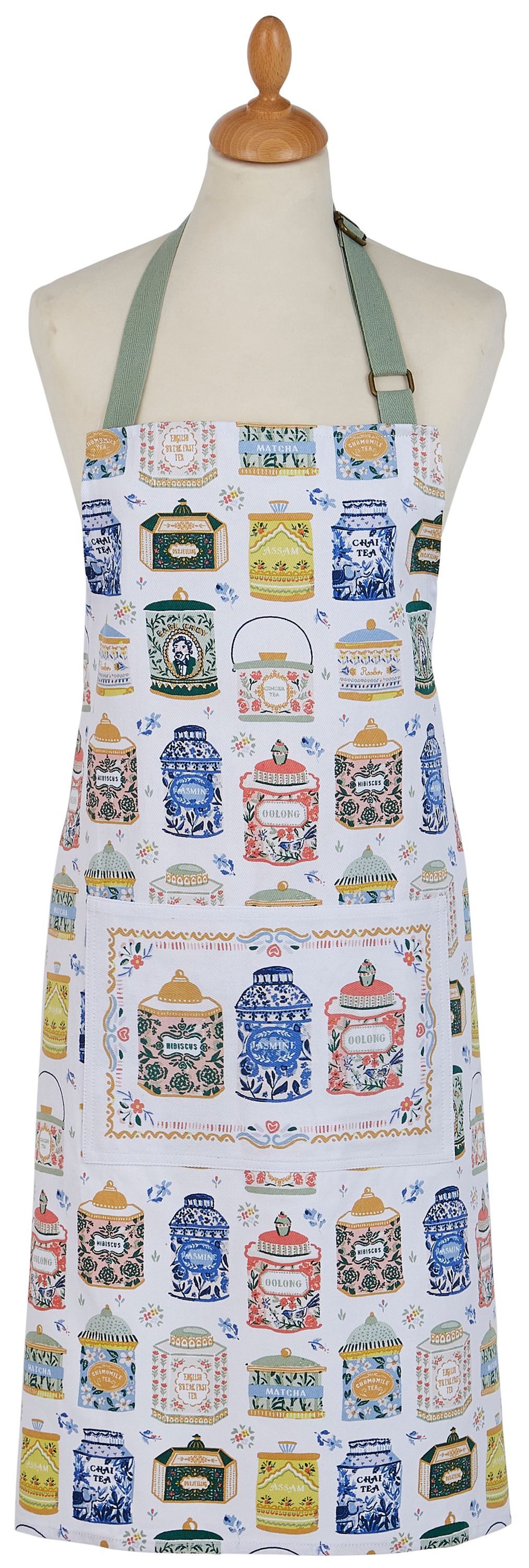 Ulster Weavers Kochschürze Tea Tins, (Set, 1-tlg., 1-teilig), Küchenschürze Nackenband aufgesetzte Tasche ca.70x95cm Baumwolle