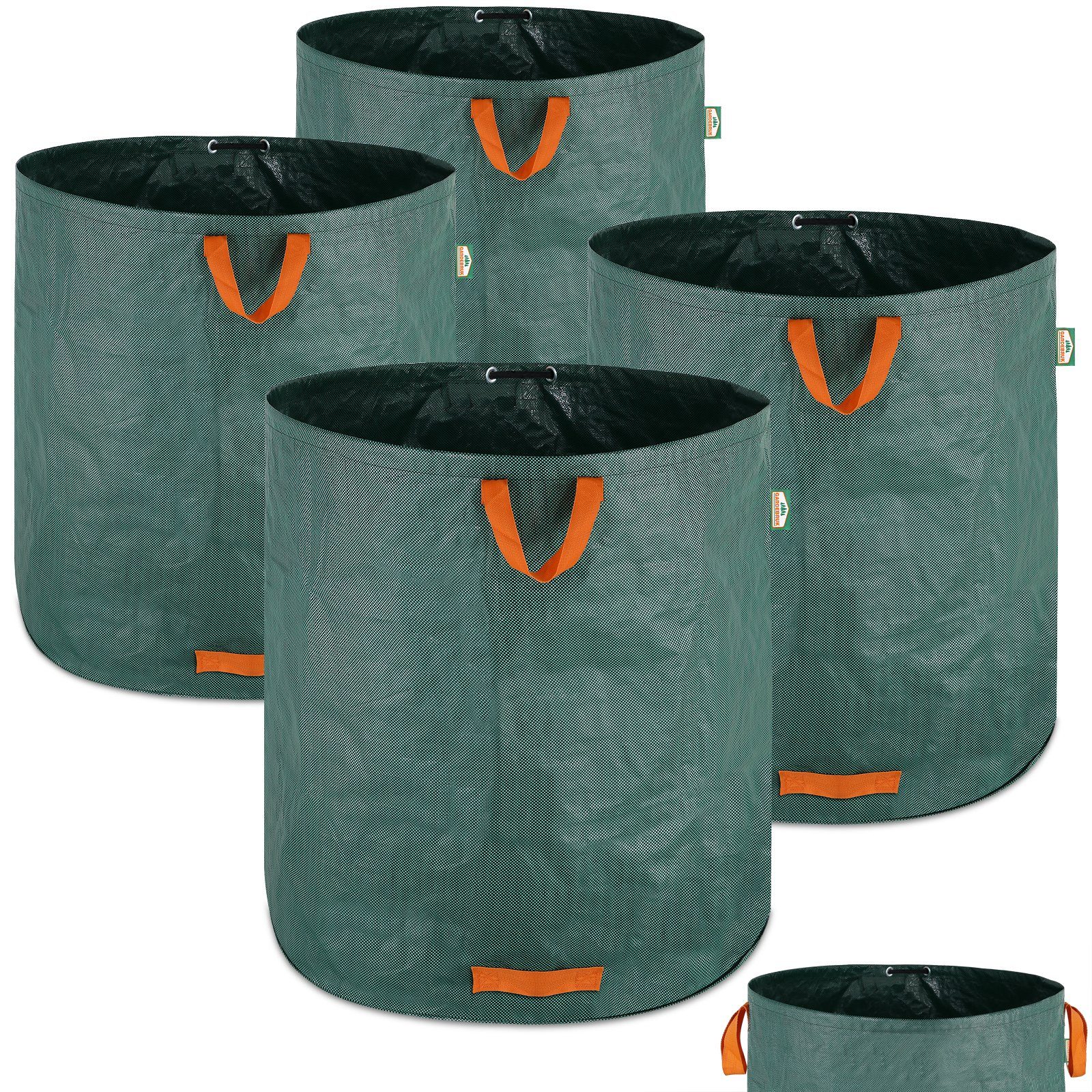 Gardebruk Gartensack, Gartenabfallsack 4x500 Liter 50 kg Belastbarkeit