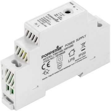 Poppstar Din Rail Klingeltrafo Hutschienen-Netzteil (Netzteil für Hutschiene, Input 100-240VAC Output 12V DC 1,25A 15W)