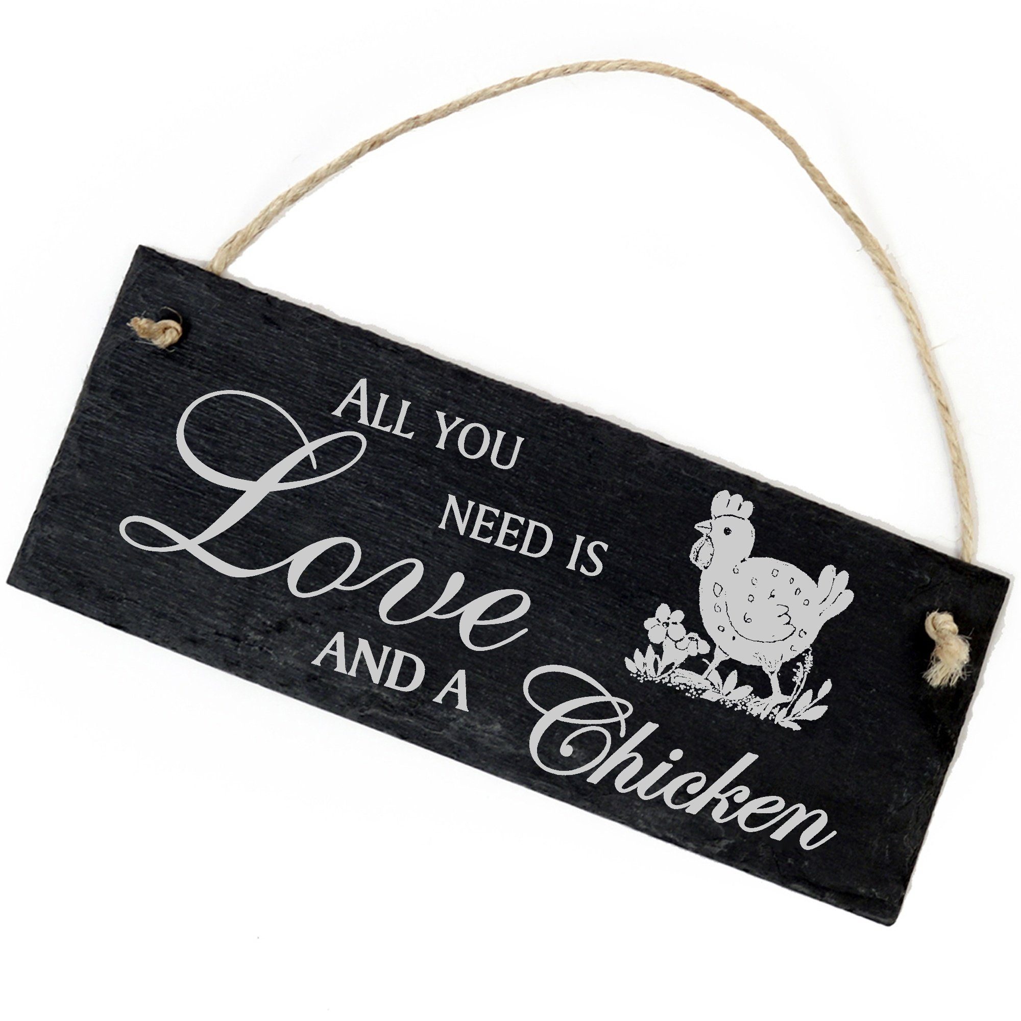 Dekolando Hängedekoration Huhn auf einer Wiese 22x8cm All you need is ...