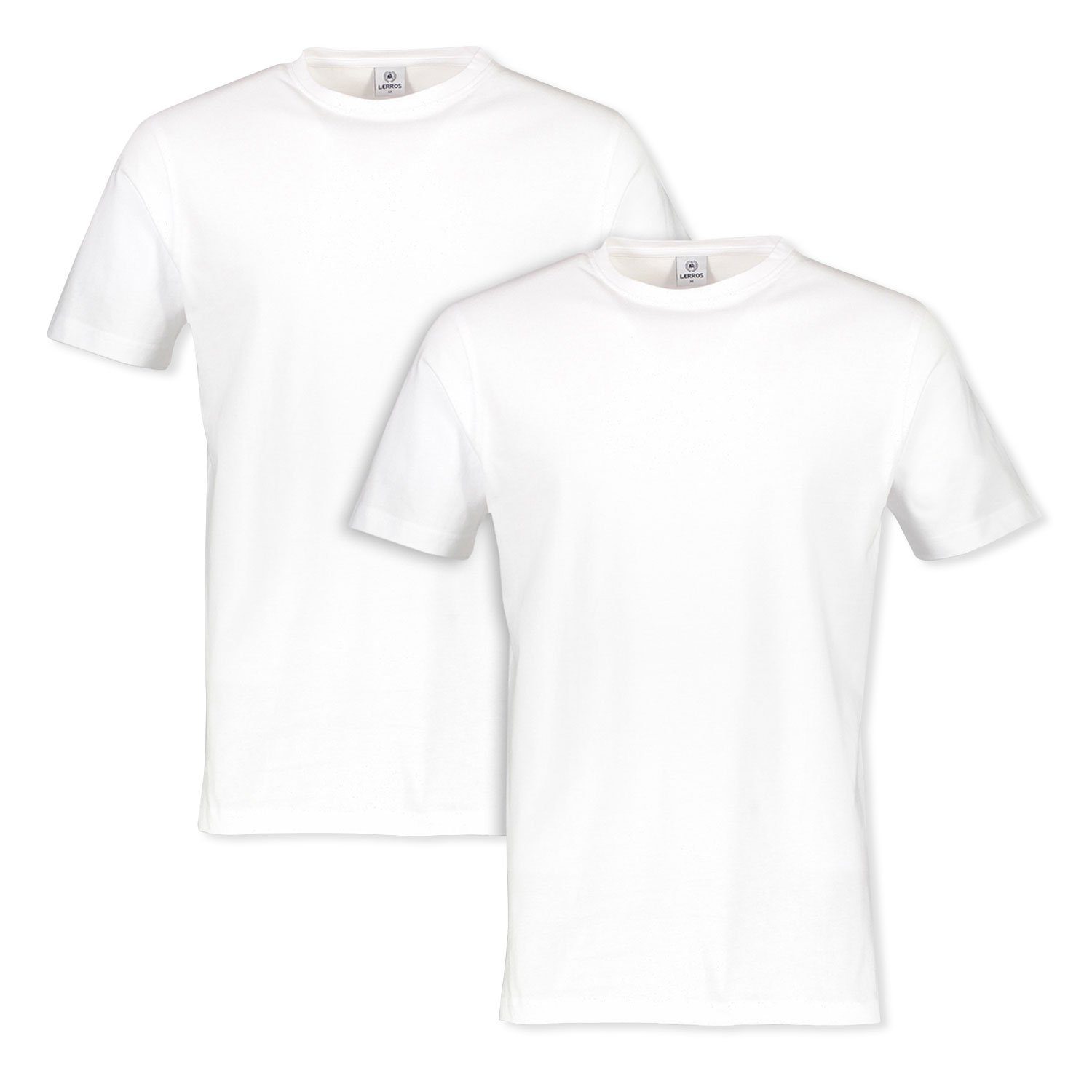 LERROS T-Shirt (Packung, 2-tlg) in klassischer Optik white