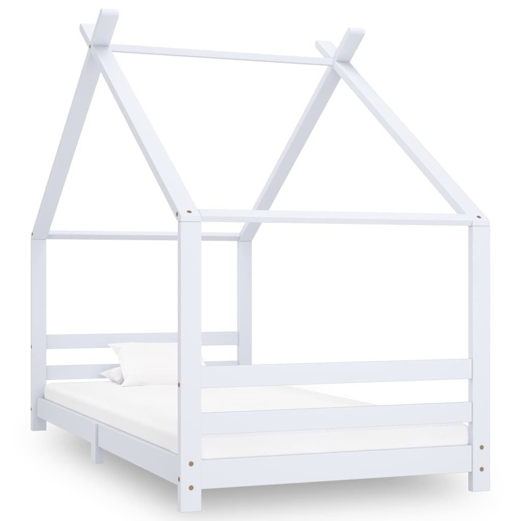 Hausbett aus Kiefer in Weiß