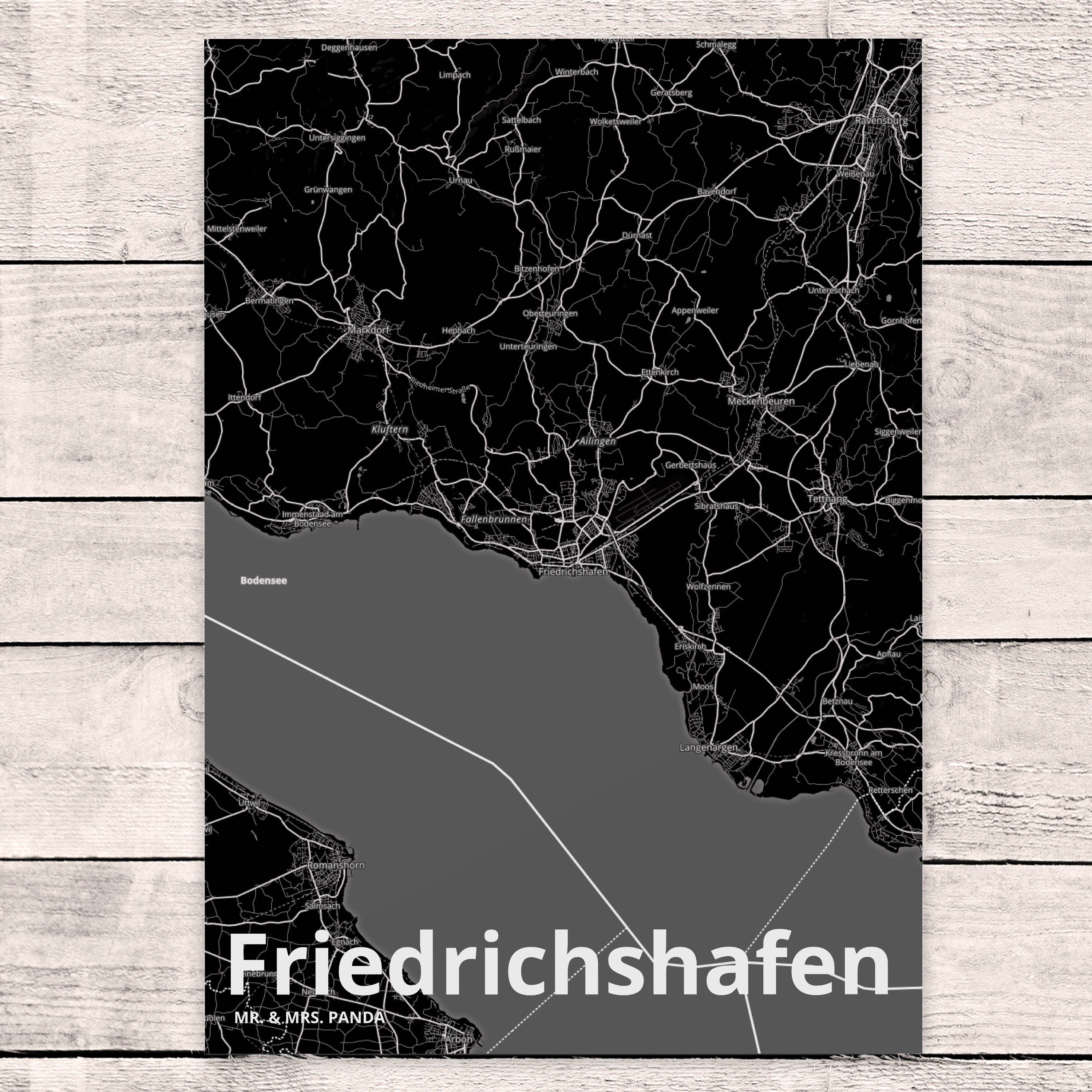 Mr. & Dorf, Ansichtskarte, Friedrichshafen Karte Lan Mrs. - Stadt Geschenk, Panda Postkarte Dorf