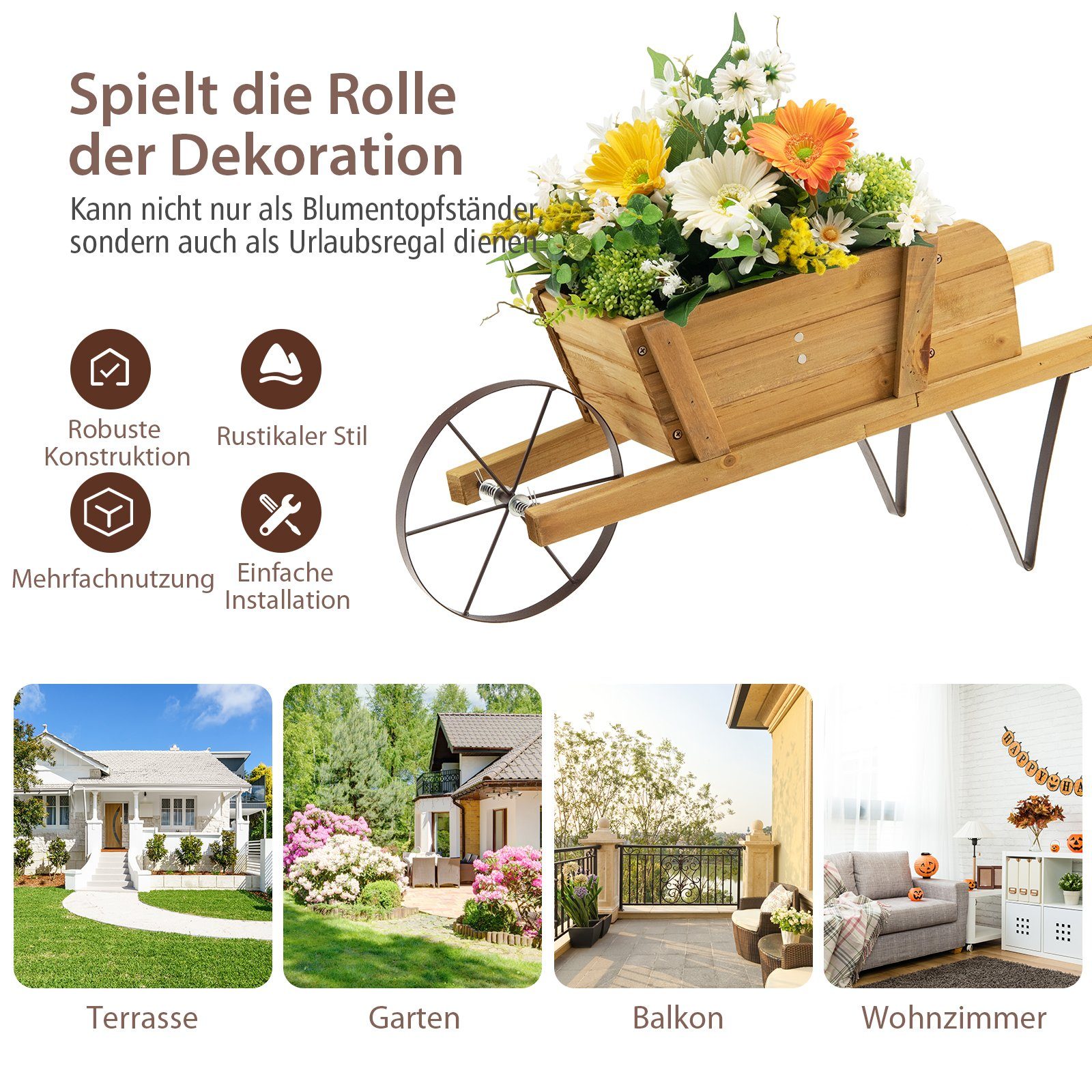 COSTWAY Blumenständer, mit 9 magnetischen Zubehörteilen günstig online kaufen