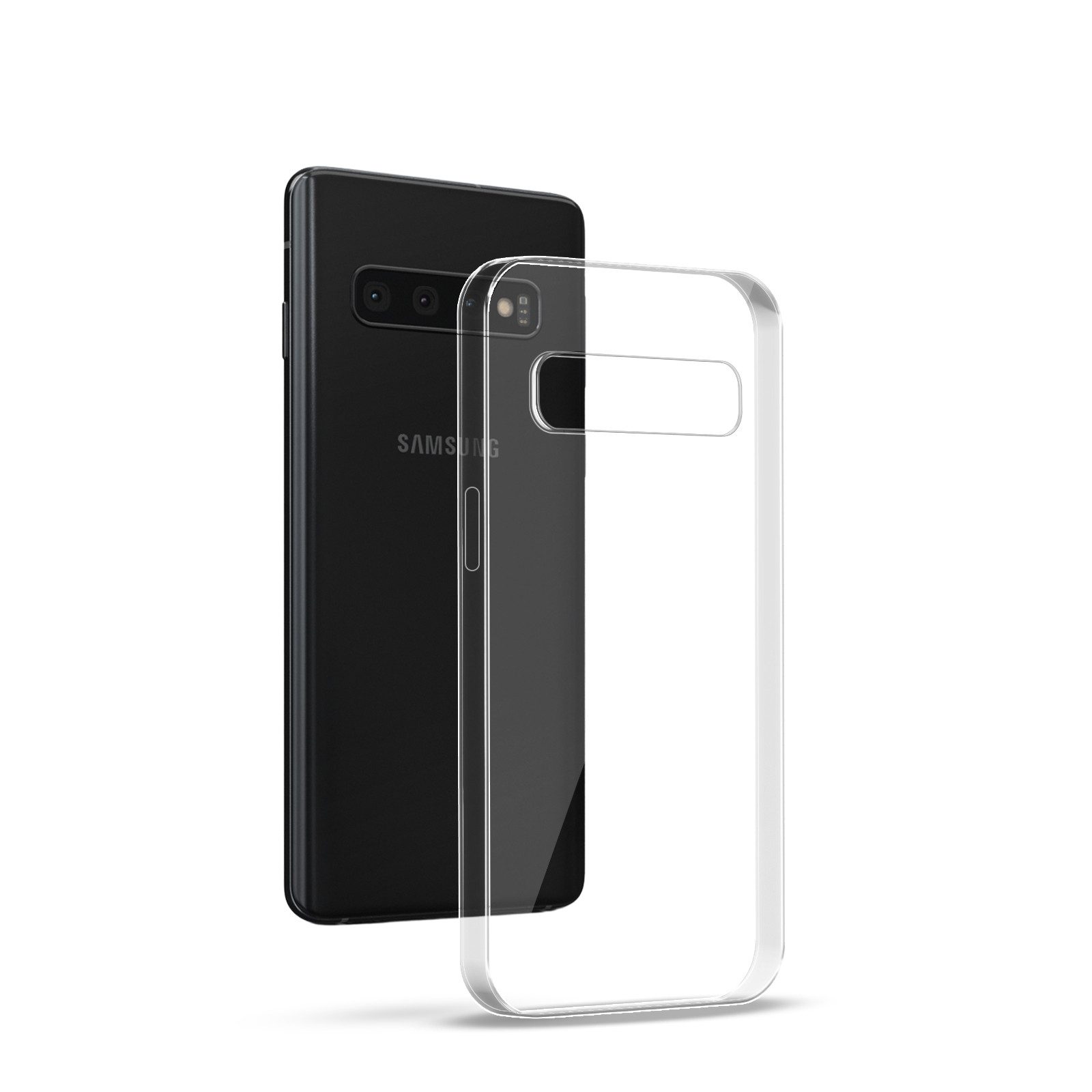 Tec-Expert Handyhülle Handy Hülle Cover für Samsung Galaxy S10 6.1 Zoll, 6.1", Slim Case Bumper Schutzhülle Transparent