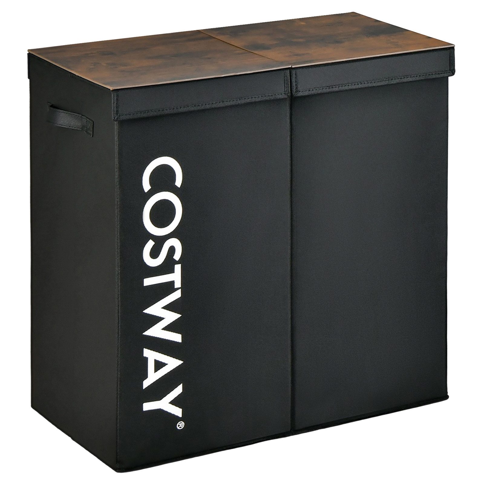 COSTWAY Wäschekorb, 115L, 2 Fächer, mit günstig online kaufen