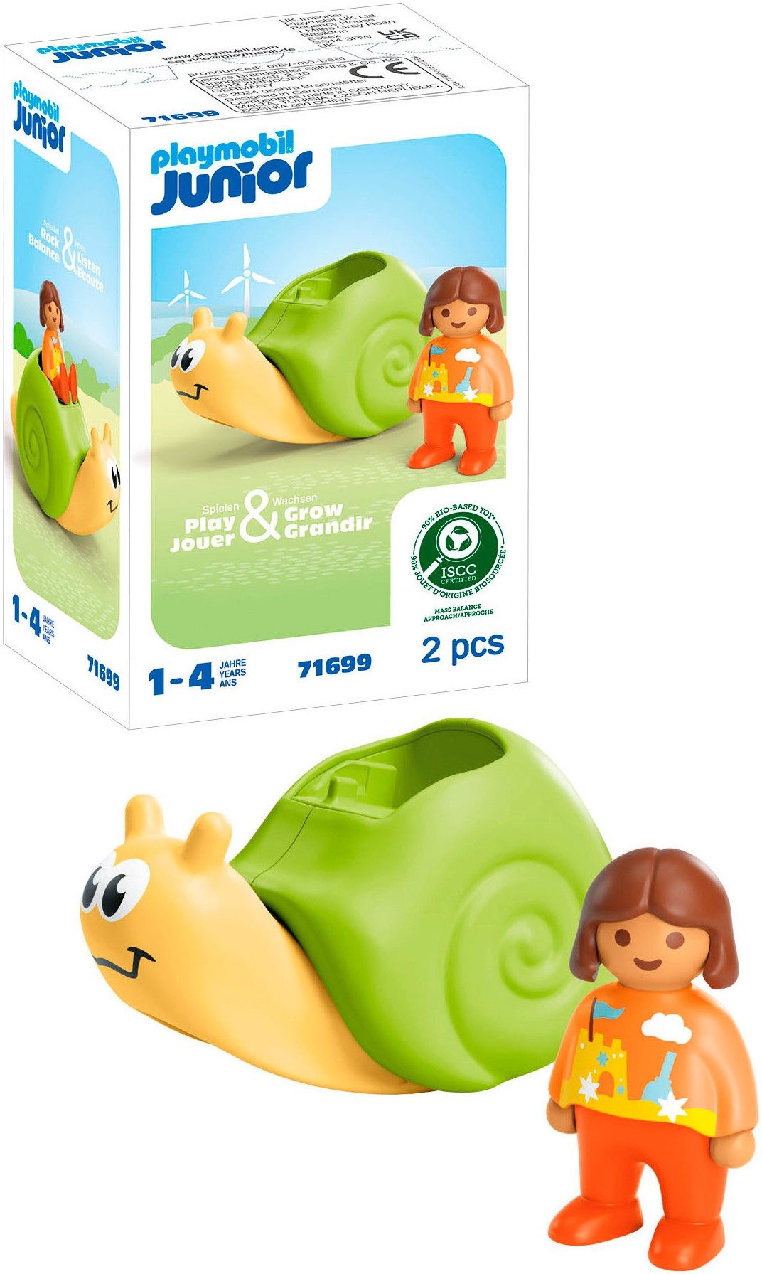 Playmobil® Schaukelschnecke mit Rasselfunktion (71699), JUNIOR Konstruktions-Spielset, (2 St), Made in Europe – Bild 4 von 5