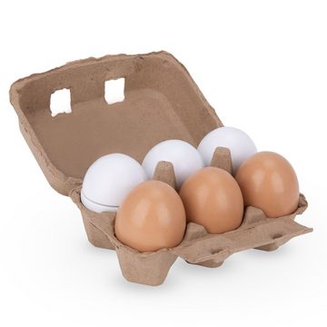 Mamabrum Kinder-Küchenset Holz-Eier mit Klettverschluss zum Schneiden