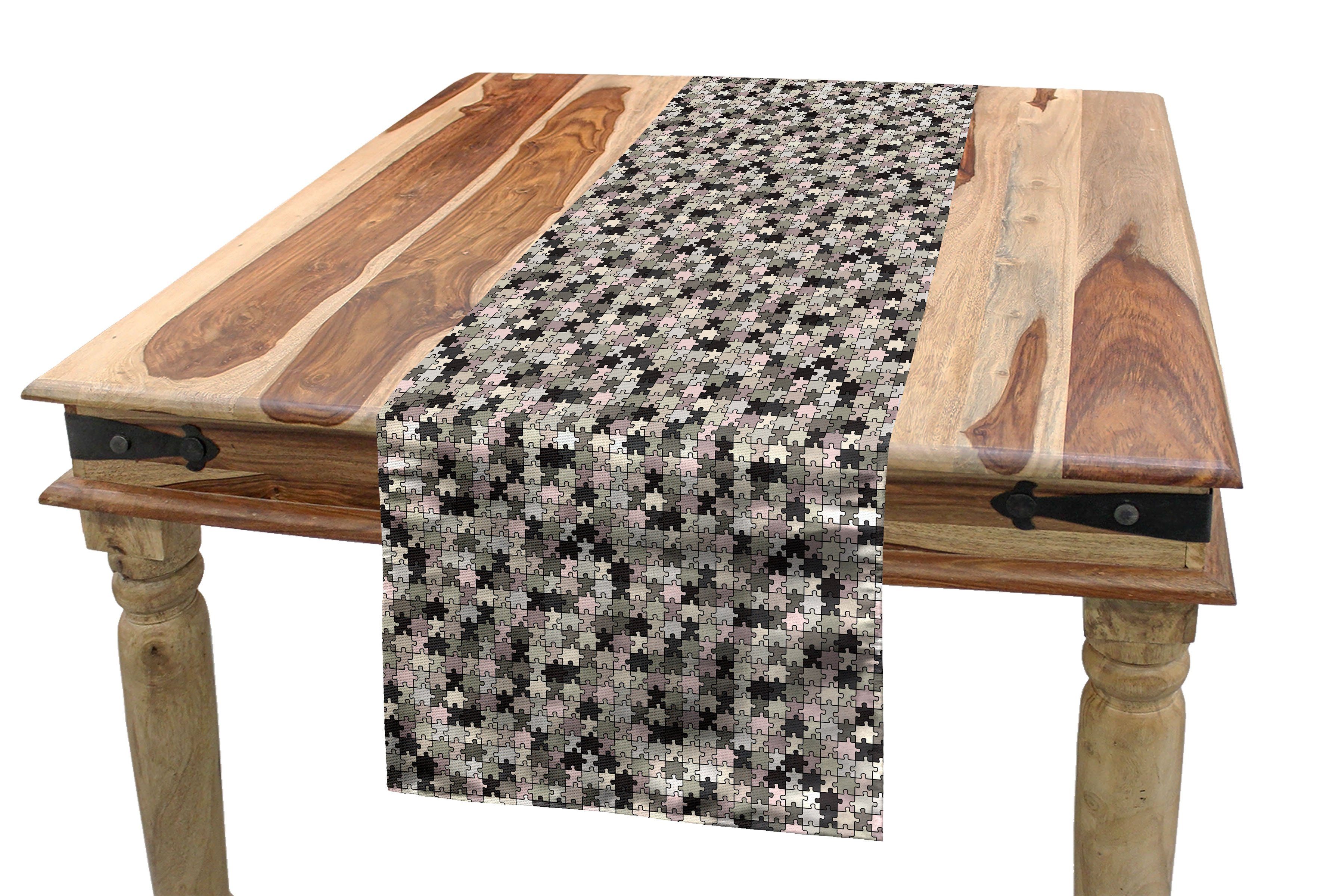 Abakuhaus Tischläufer Esszimmer Küche Rechteckiger Motiv Dekorativer Tischläufer, drucken Puzzle Neutral zusammenbauen