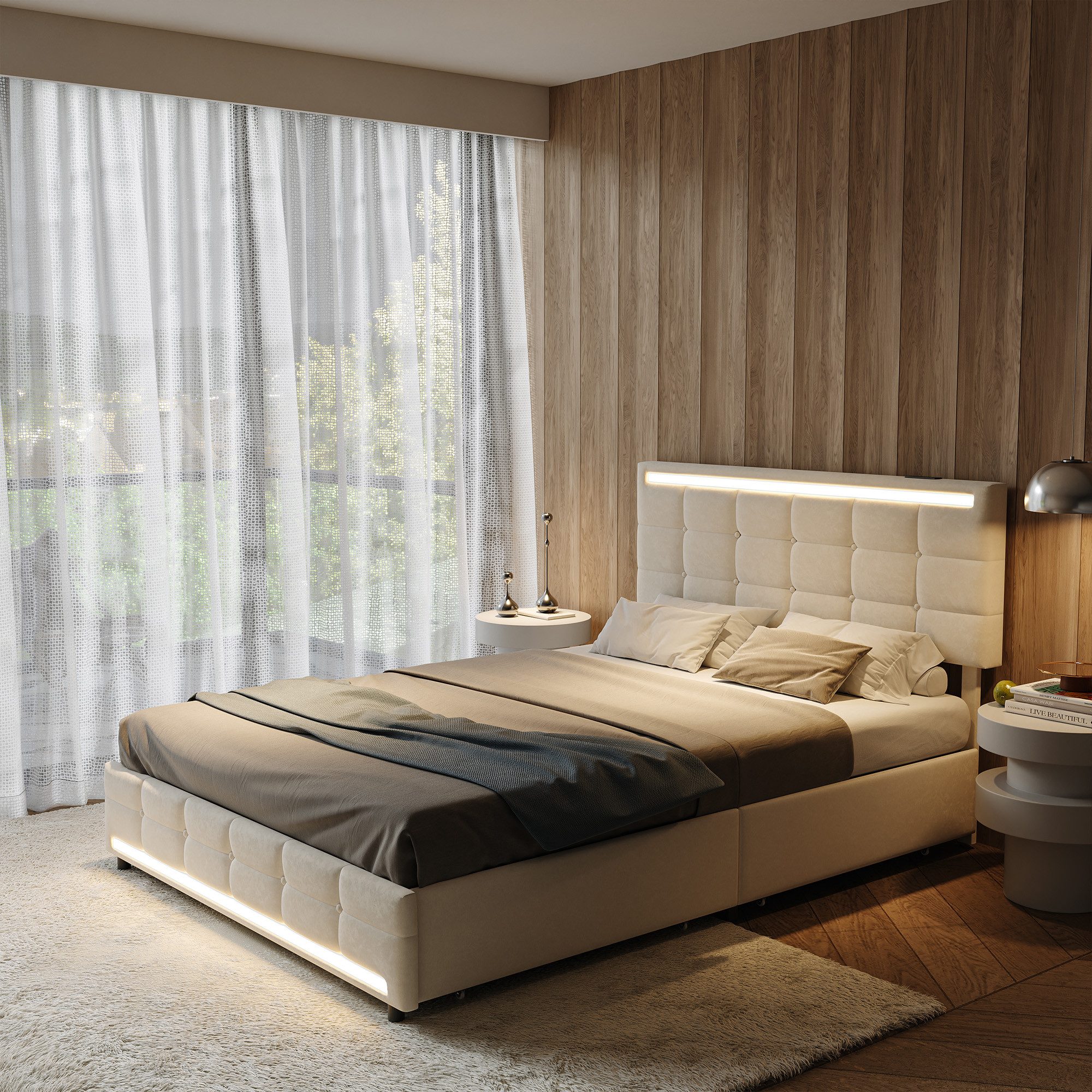 Furnishings Home Polsterbett Stauraumbett Doppelbett inkl. günstig online kaufen