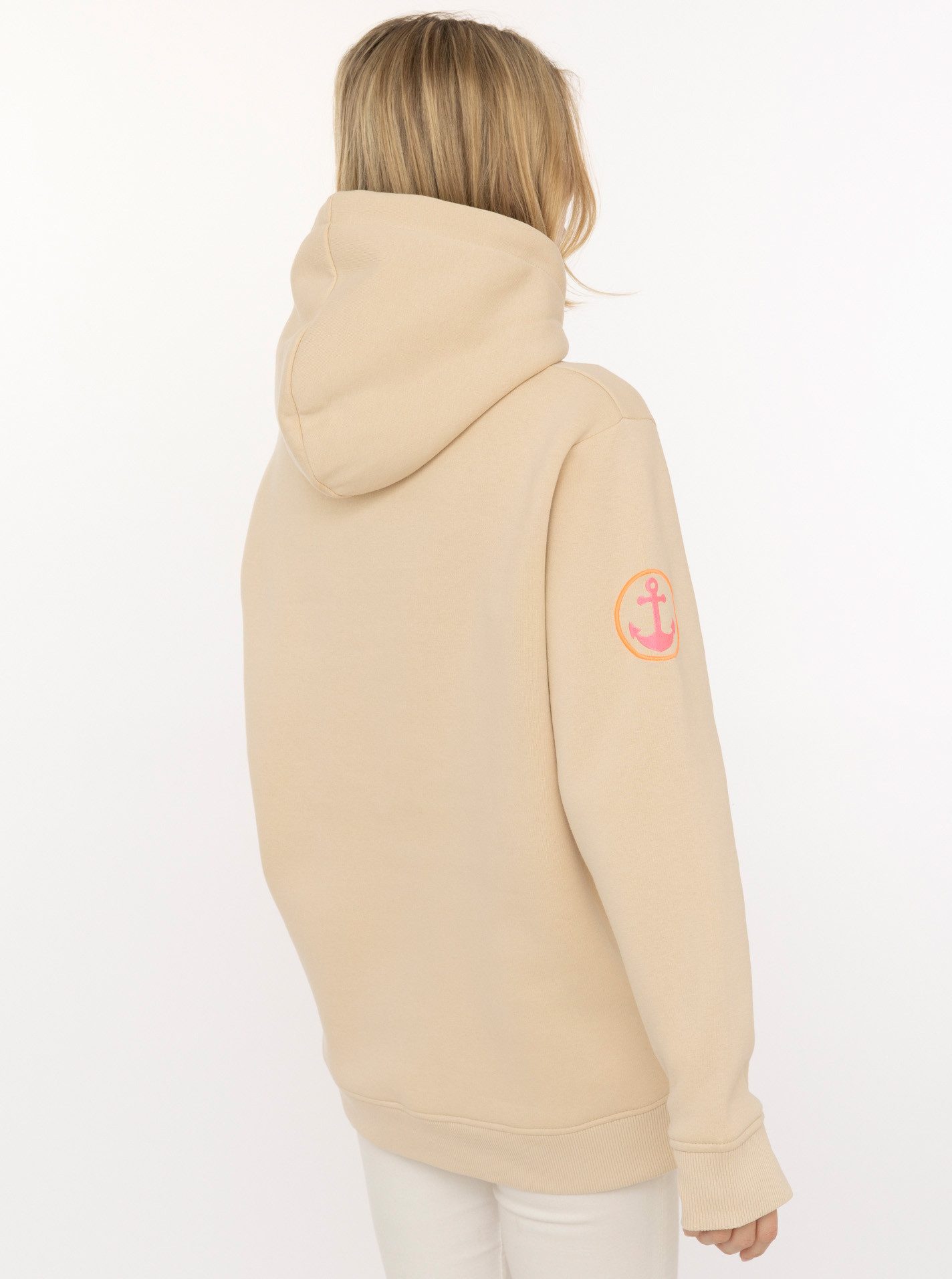 Zwillingsherz Hoodie "Moin Moin Möwe" mit nordischem Gruß, lustiger Möwe, Fronttasche