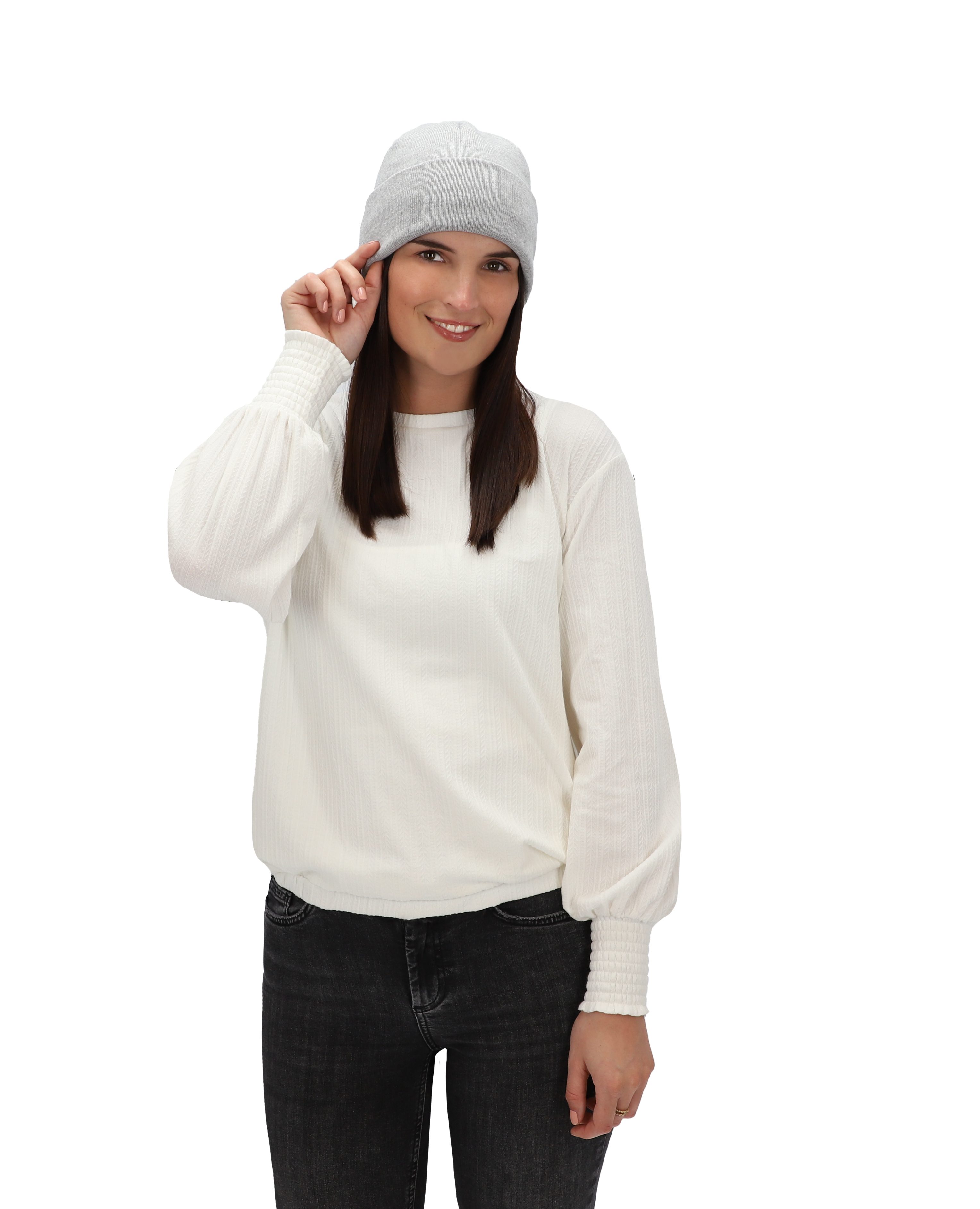 halsüberkopf Accessoires Strickmütze Strickmütze mit breitem Umschlag Made in Germany!
