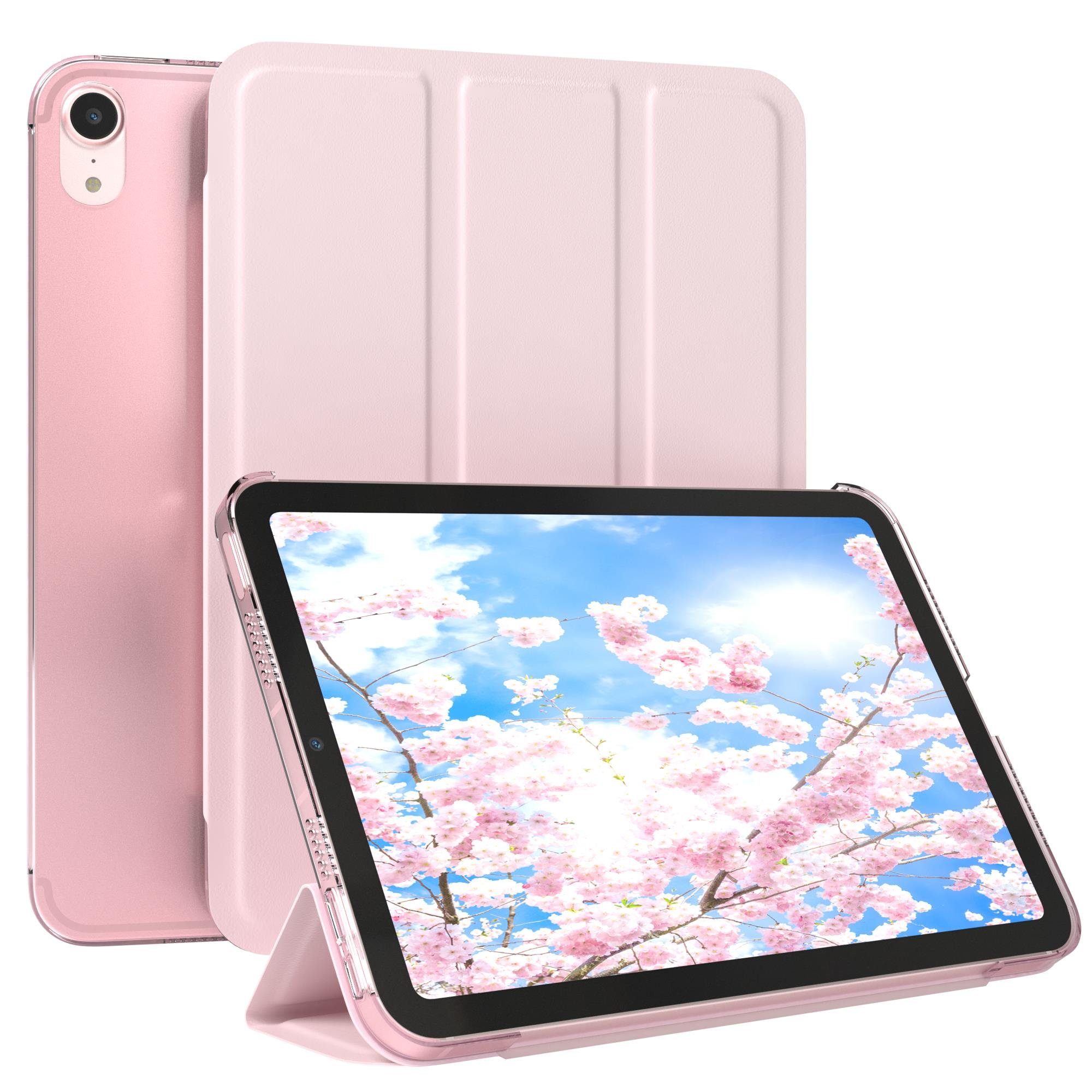 EAZY CASE Tablet-Hülle Smart Case für Apple iPad Mini 6. Gen. (2021) 8,3  Zoll, Anti-Kratz Bookcase Hülle mit Standfunktion Klapphülle Etui Hellblau