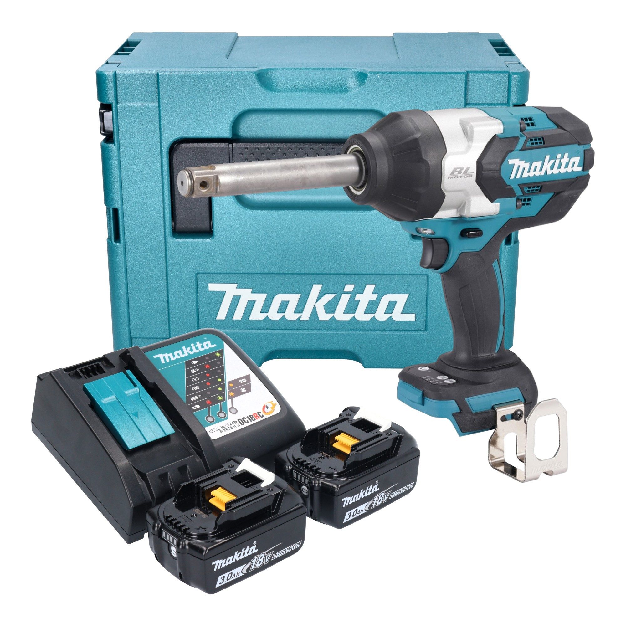 Makita Akku-Schlagschrauber DTW 1005 RFJ Akku Schlagschrauber 18 V 1360 Nm 3/4" Brushless + 2x