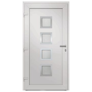 vidaXL Haustür Haustür Weiß 98x190 cm Eingangstür Außentür Nebeneingangstür