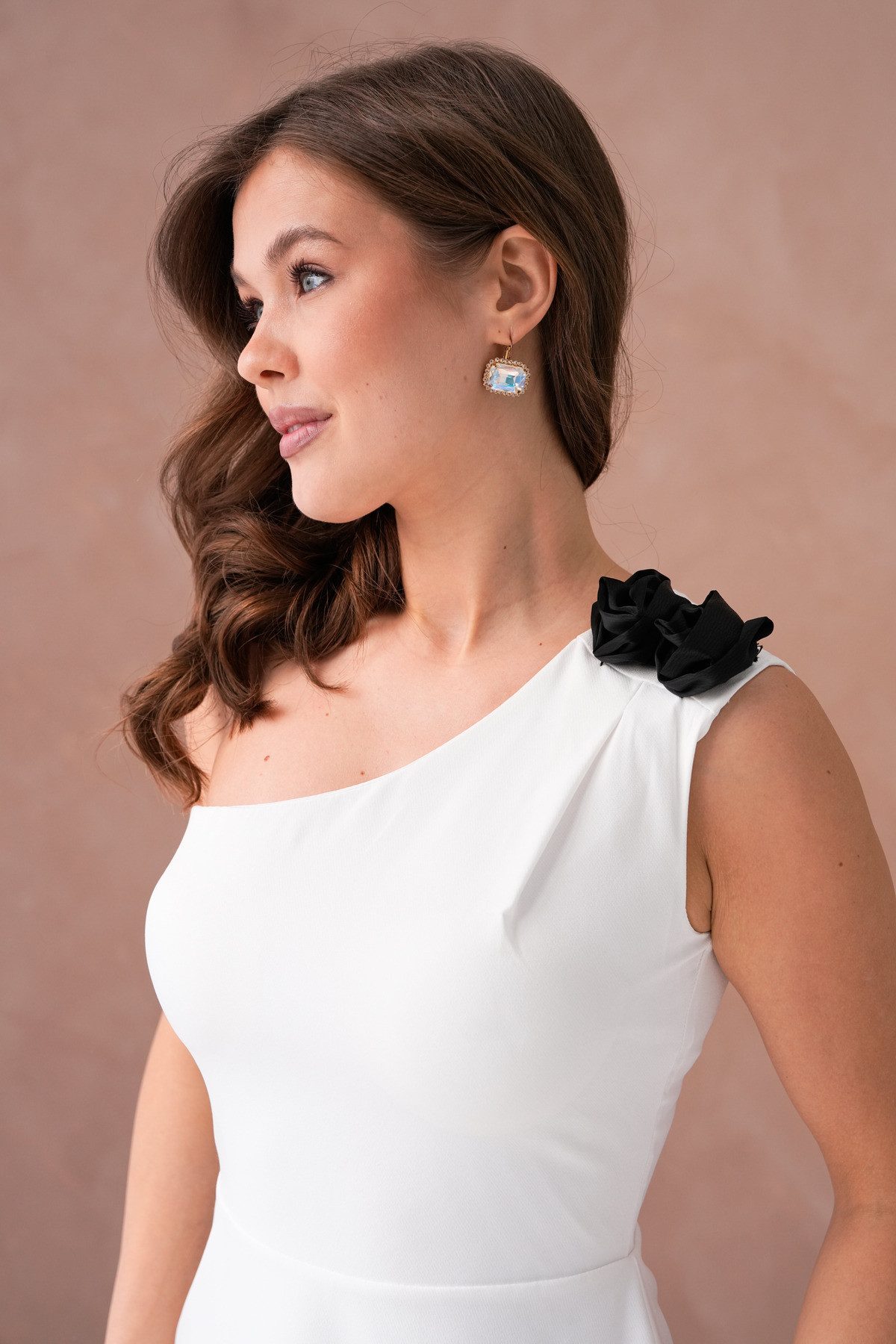 WOMAN VISION Minikleid Damenkleid mit Futter, Satin, doppelten Schultern, R günstig online kaufen