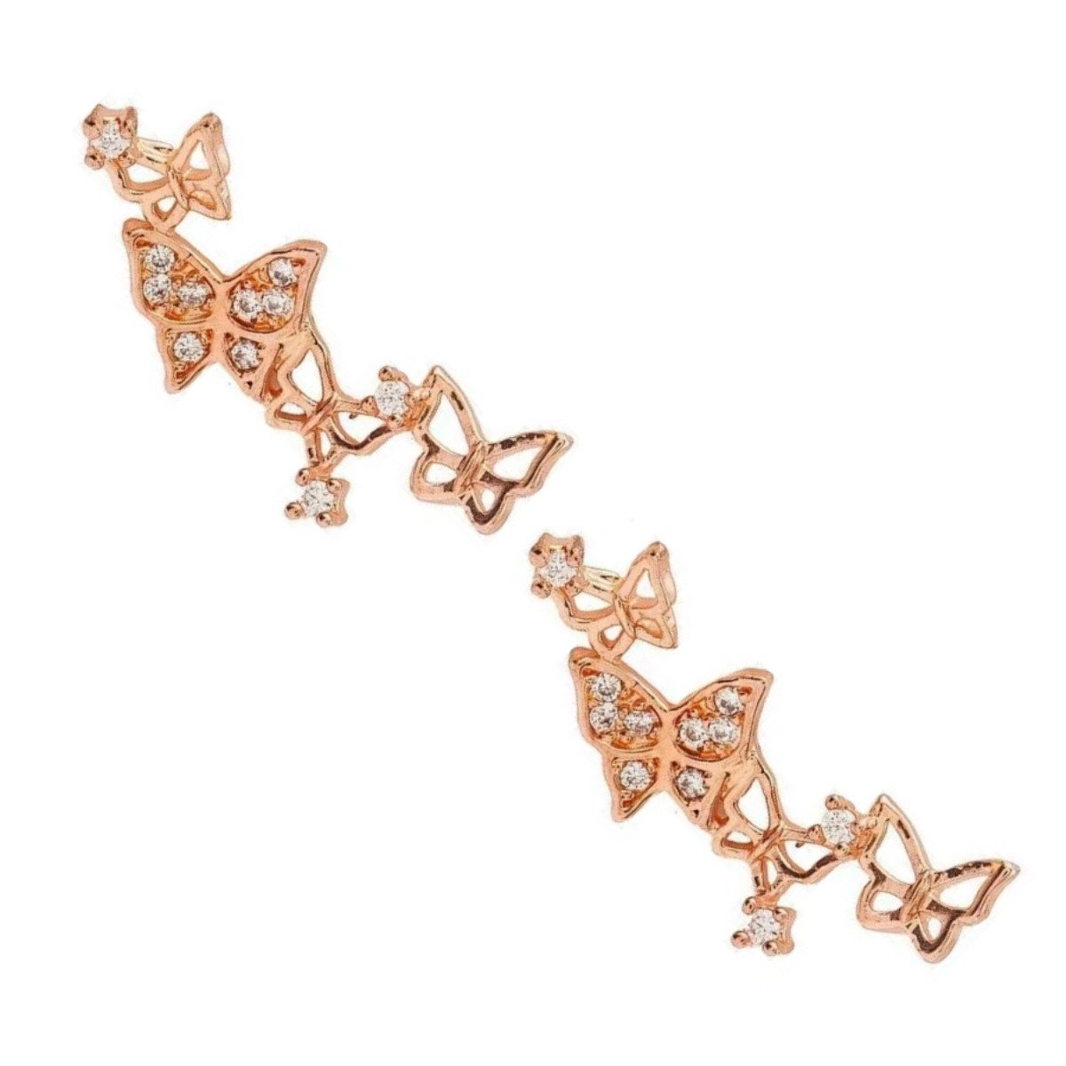 ELLAWIL Paar Ohrstecker Schmetterlings Ohrringe in roségold / Ohrschmuck Sc günstig online kaufen