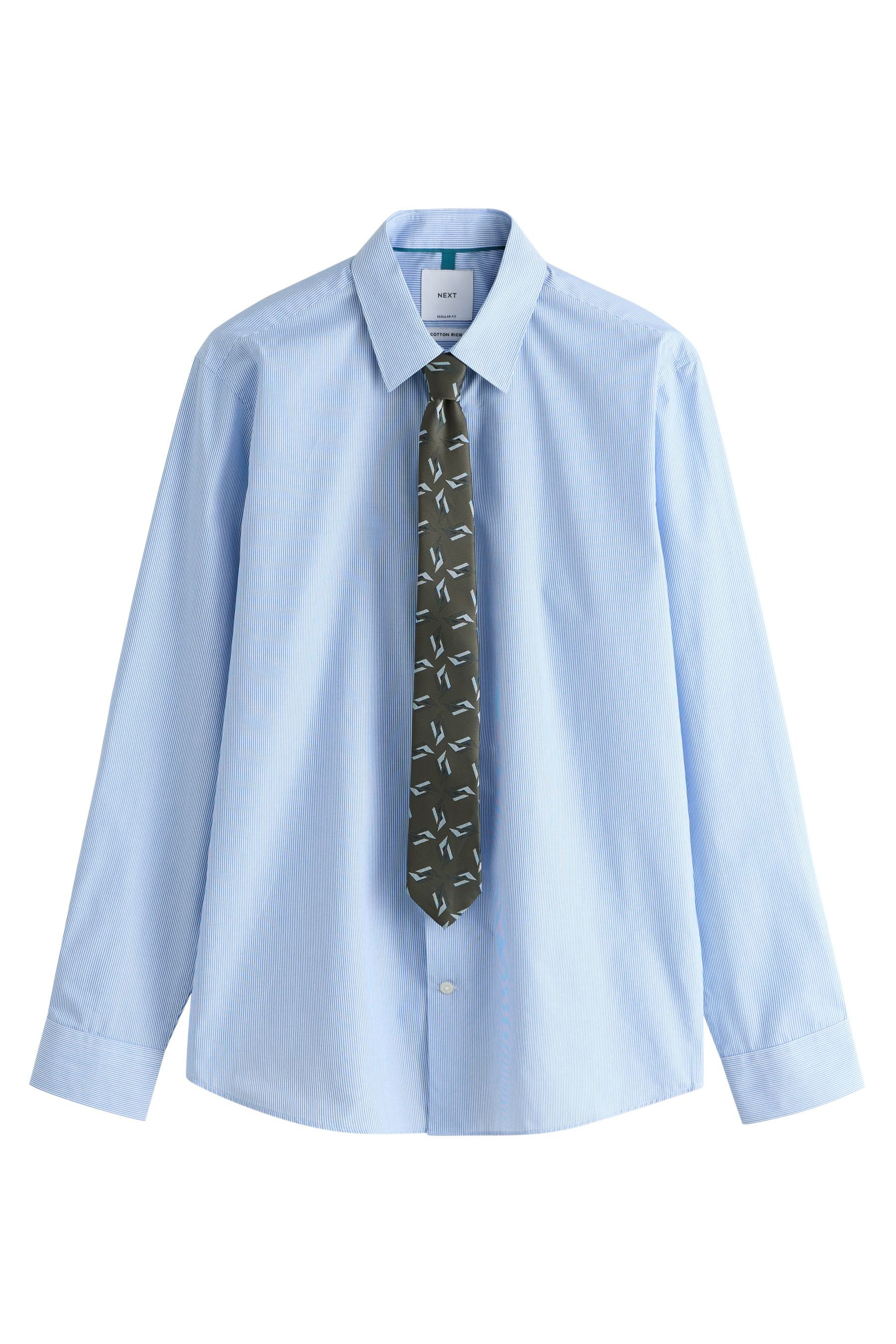 Blue Stripe/Green Geometric