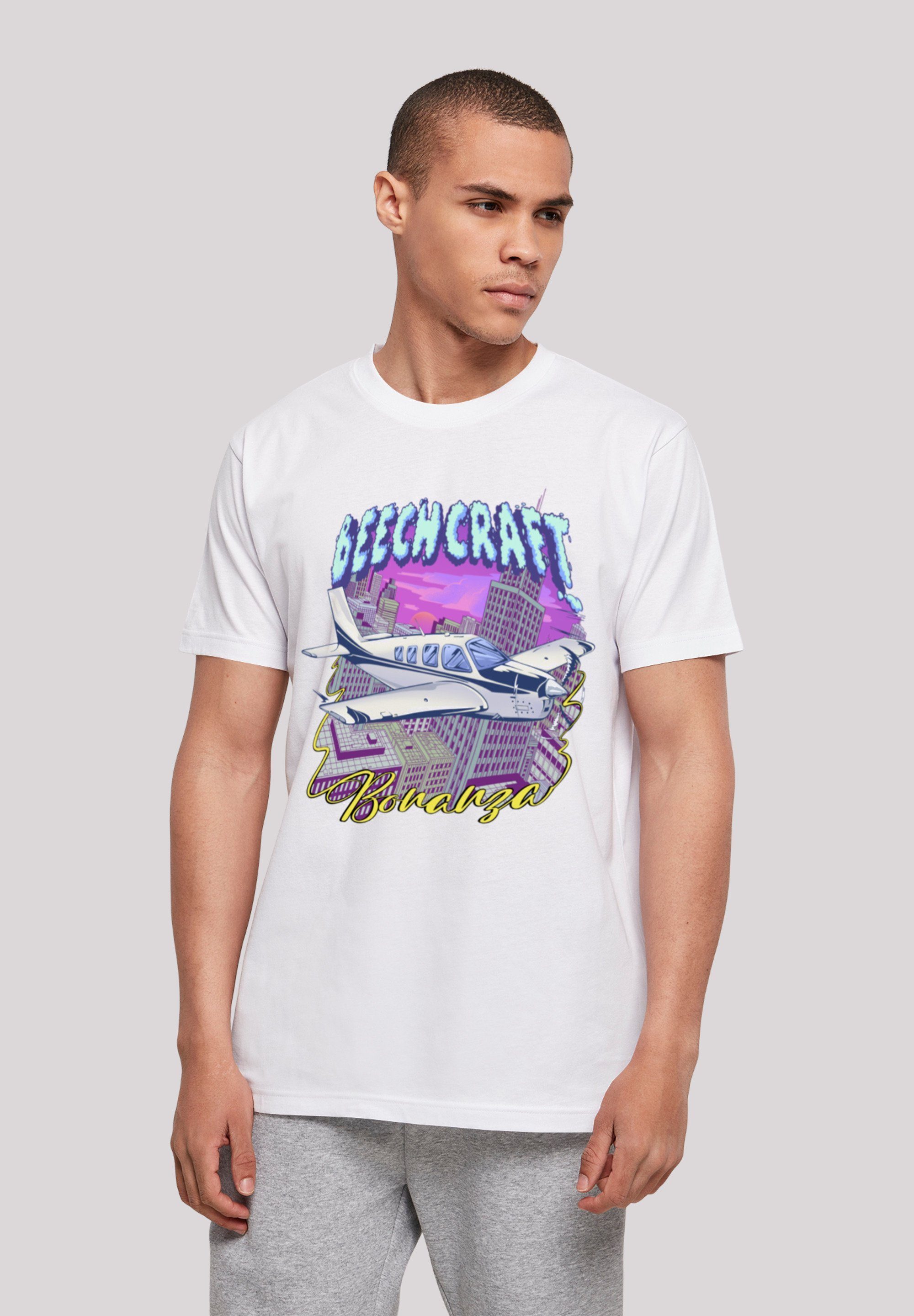 F4NT4STIC T-Shirt Beech Skyline Print weiß