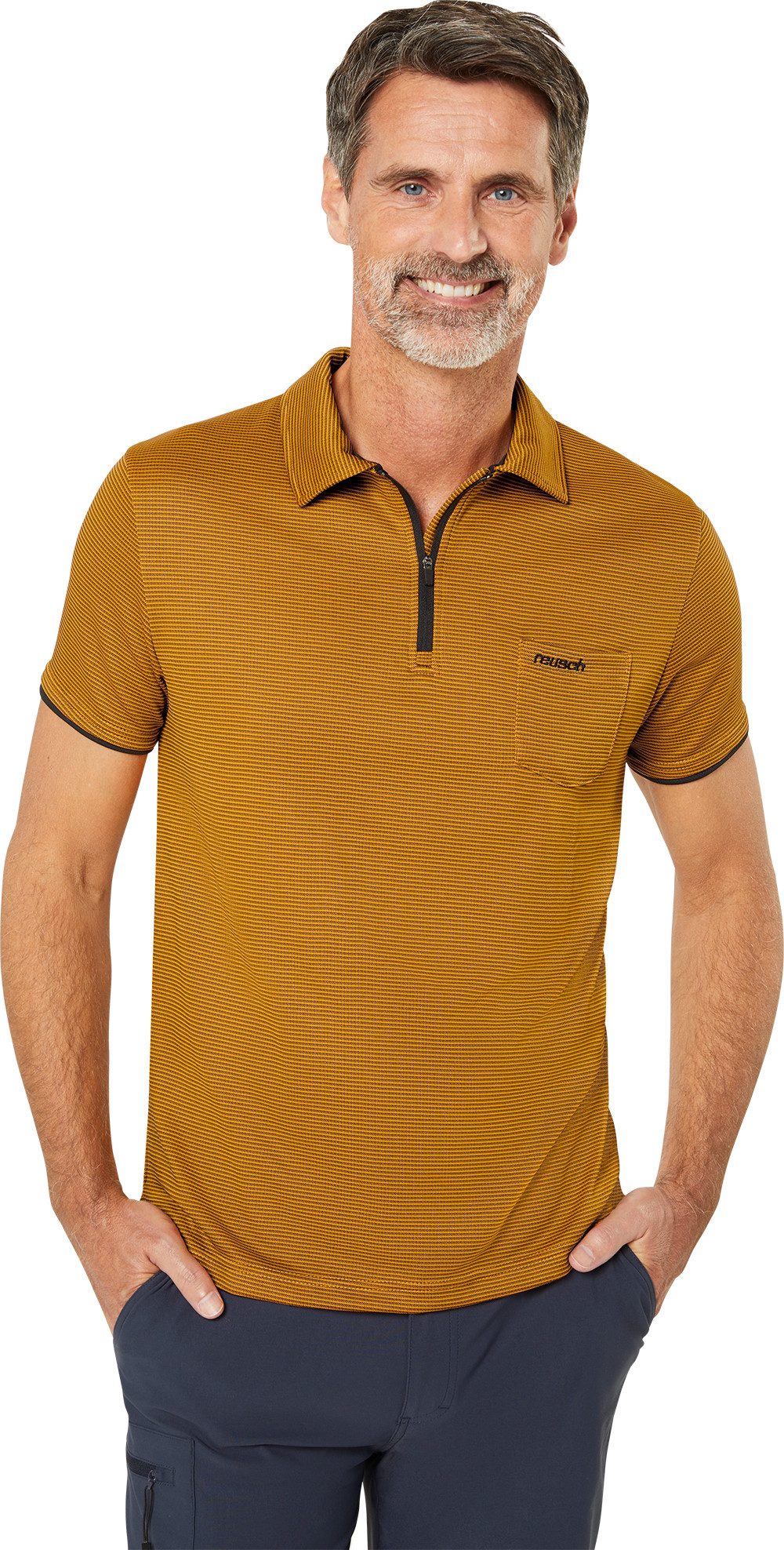 Reusch Funktionsshirt ultraleicht und mit praktischem Zipp-Polo-Kragen