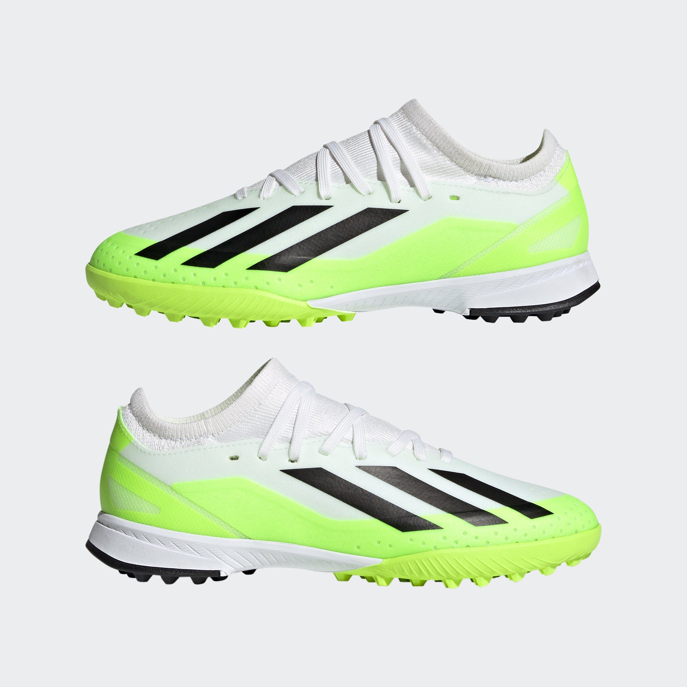 adidas Performance CRAZYFAST.3 Fußballschuh J TF weissschwarzgelb X