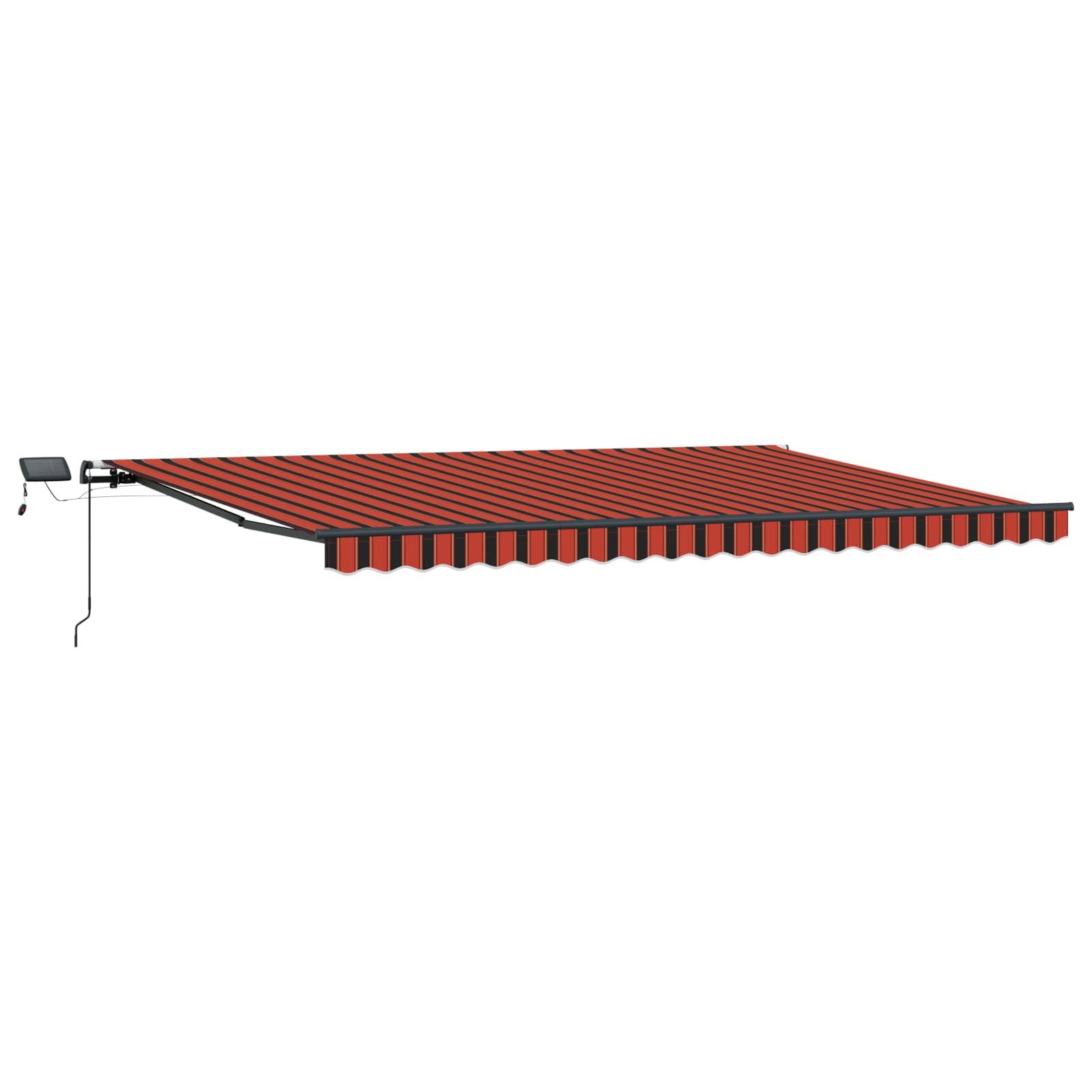 vidaXL Markise Ausziehbare Markise Orange und Braun 500 x 300 cm (1-St)