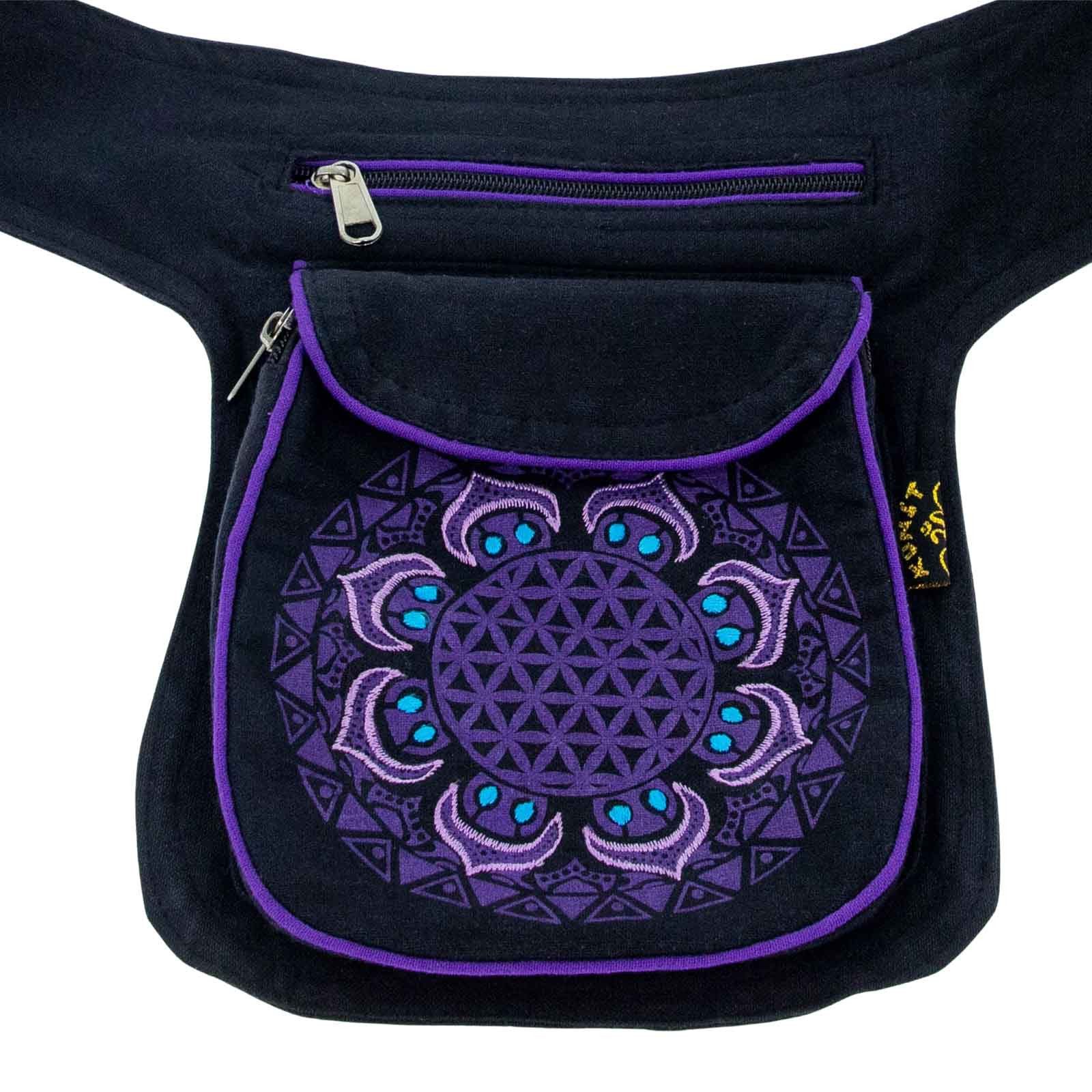 KUNST UND MAGIE Bauchtasche Hüfttasche Bauchtasche Gürteltasche Bauchgurt Festival Blume d. Lebens