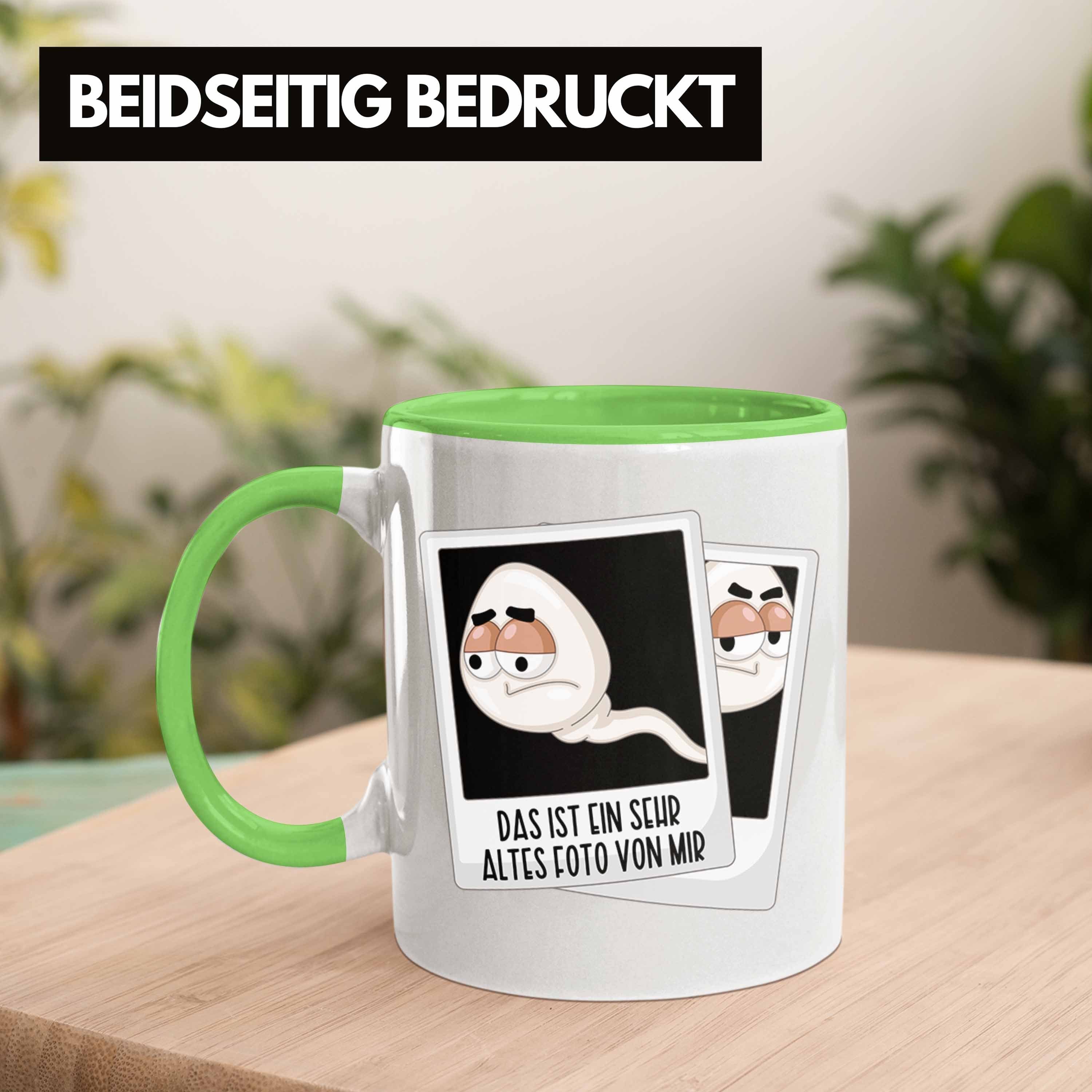 Geschenk - Männer Witzig Spruch Sprüche Herren Funny Männer Trendation Trendation Lustig Coole Tasse Grün Spermium Fun Tasse