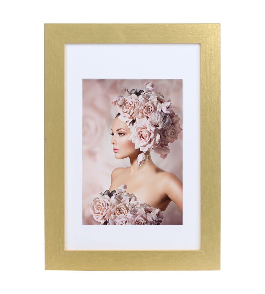 IDEAL TREND Bilderrahmen Bilderrahmen Holz Rahmen Plexi Acryl Collage Wanddeko Poster quadratis, für 1 Bilder (1 St), Natürliche Holzmaserung sichtbar, leichte Farbabweichungen möglich