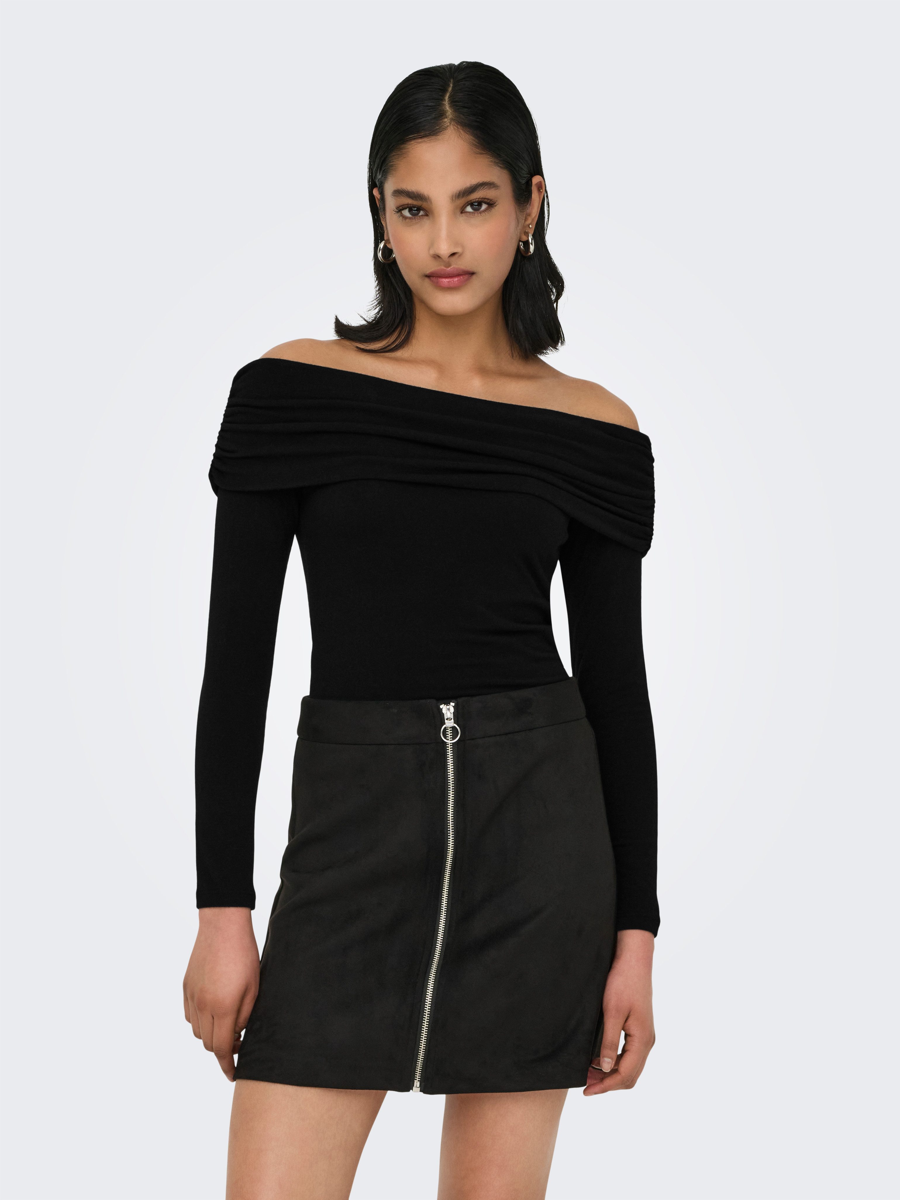 ONLY Langarmshirt ONLGLAMOUR L/S OFF SHOULDER TOP CC JRS günstig online kaufen